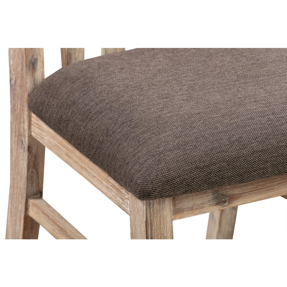 2 Pack Solid Acacia Wood Dining Chairs with Leatherette Upholstery & Oak Veneer Finish - Modern Kitchen & Dining Room Furniture for Home & Restaurant Use