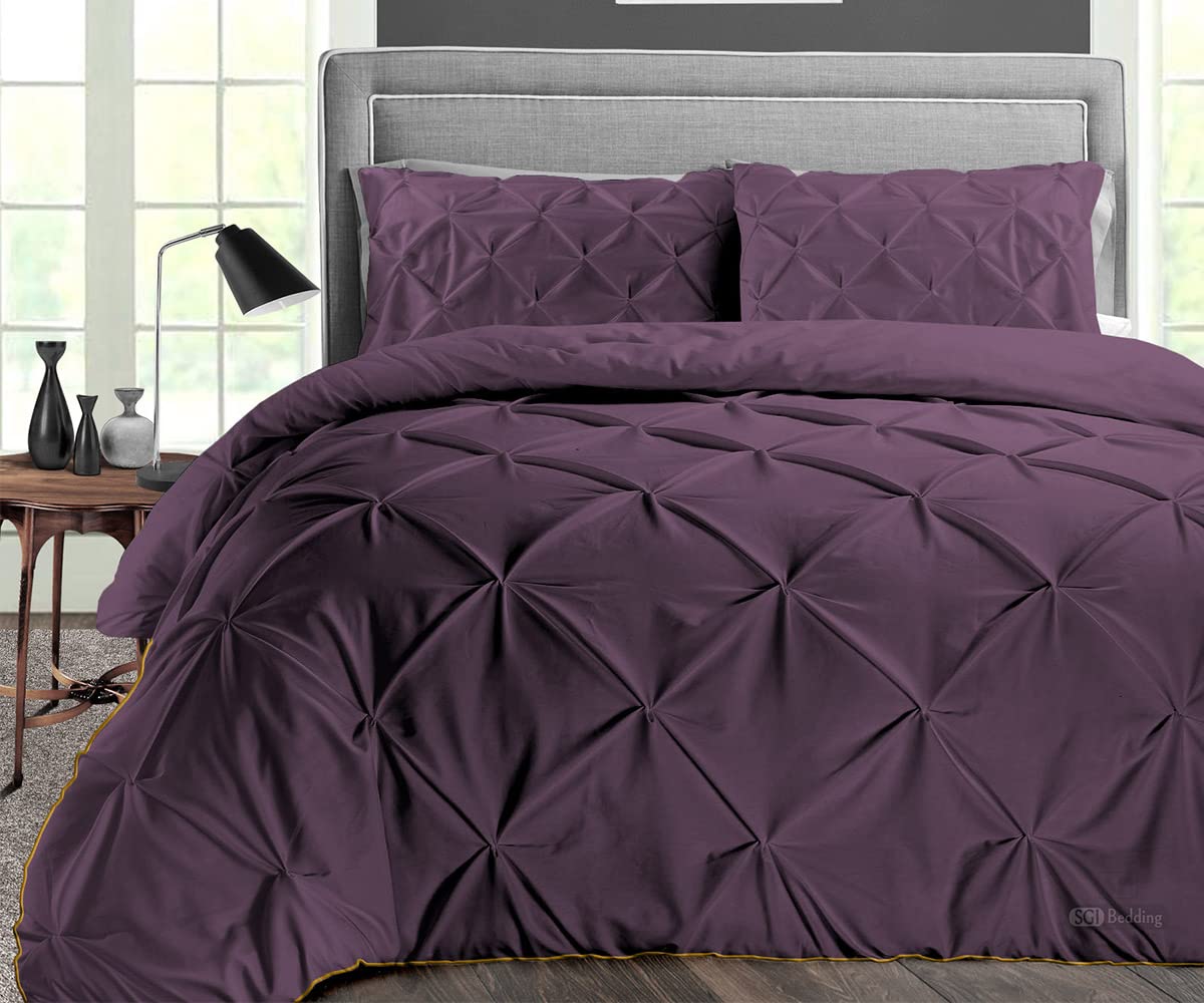 Premium SGI SKP Plus Comforter - 300 GSM Plush Siliconized Microfiber Fill with 1000 Thread Count Egyptian Cotton Shell | Ultra Soft Duvet Insert with Premium Piping & Matching Pillowcases | Perfect for Bedroom, Guest Room & Cozy Winter Nights