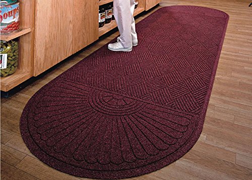 Waterhog Grand Classic Two Ends Medium Blue 3' x 11.7' Floor Mat - Non-Slip, Durable Indoor/Outdoor Doormat for Entryway, Garage & High Traffic Areas