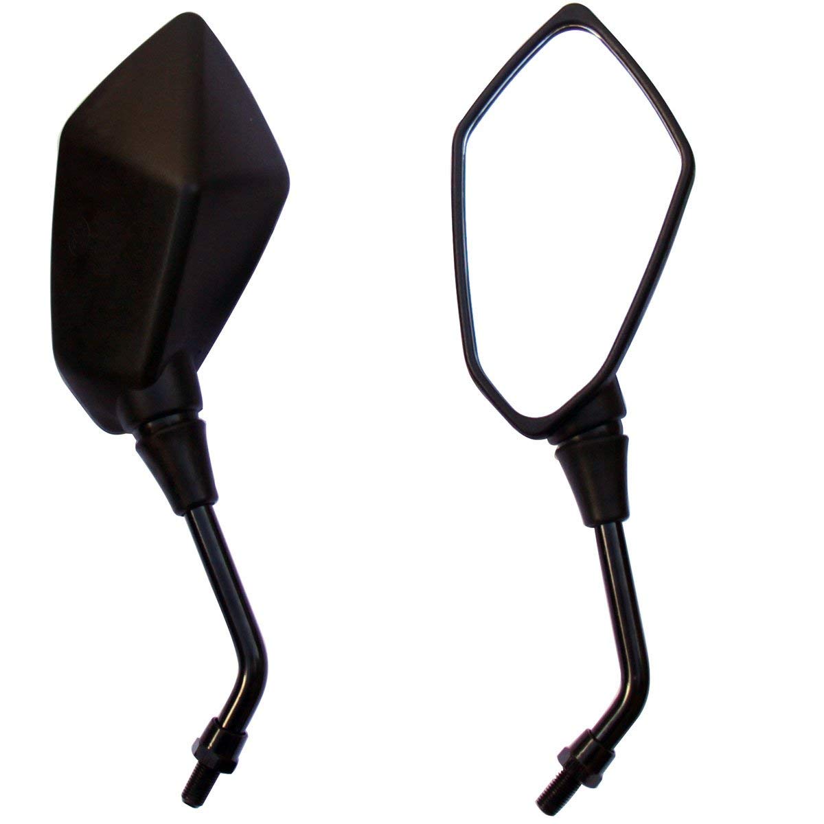 Black Pyramid Rear View Mirrors for 2013 Yamaha Stryker XVS1300C Raven - Universal Fit Motorcycle Mirrors for Enhanced Safety and Style, Perfect for Cruiser Bikes and Long Rides
