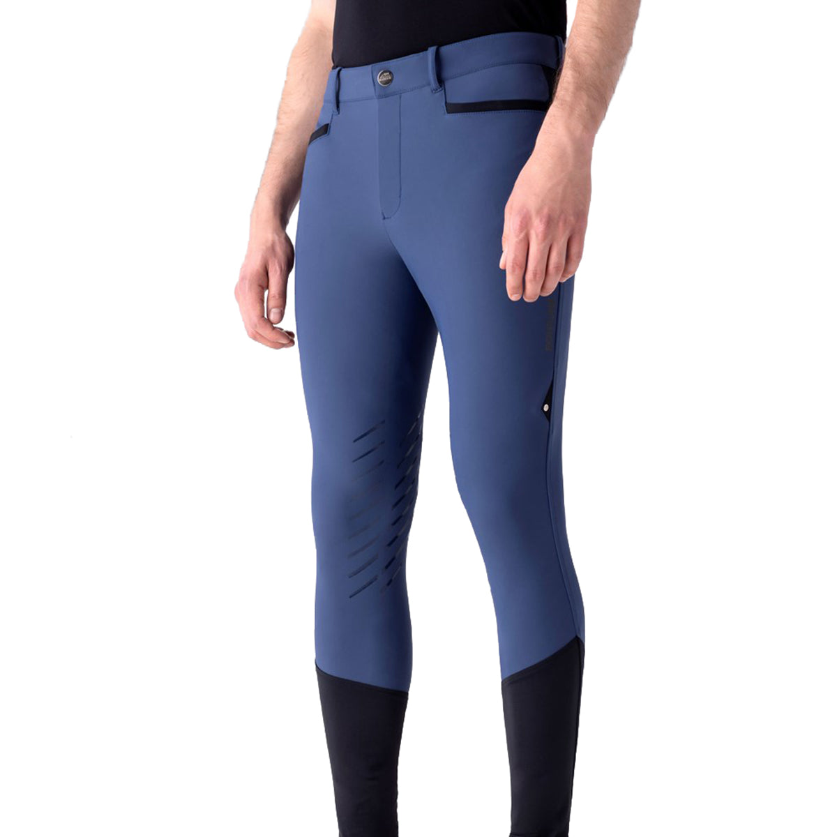 Equiline Men's CeludK Knee Grip Breeches - Breathable Riding Pants for Equestrian & Horseback Riding - Perfect for Show Jumping, Dressage & Training