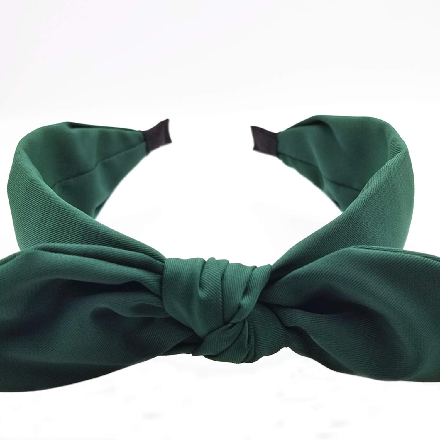 1Pcs Knotted Headbands for Women - Turban Headband Wide Hair Band with Bowknot (Green) | Yoga, Workout, Fashion Accessory, Daily Wear