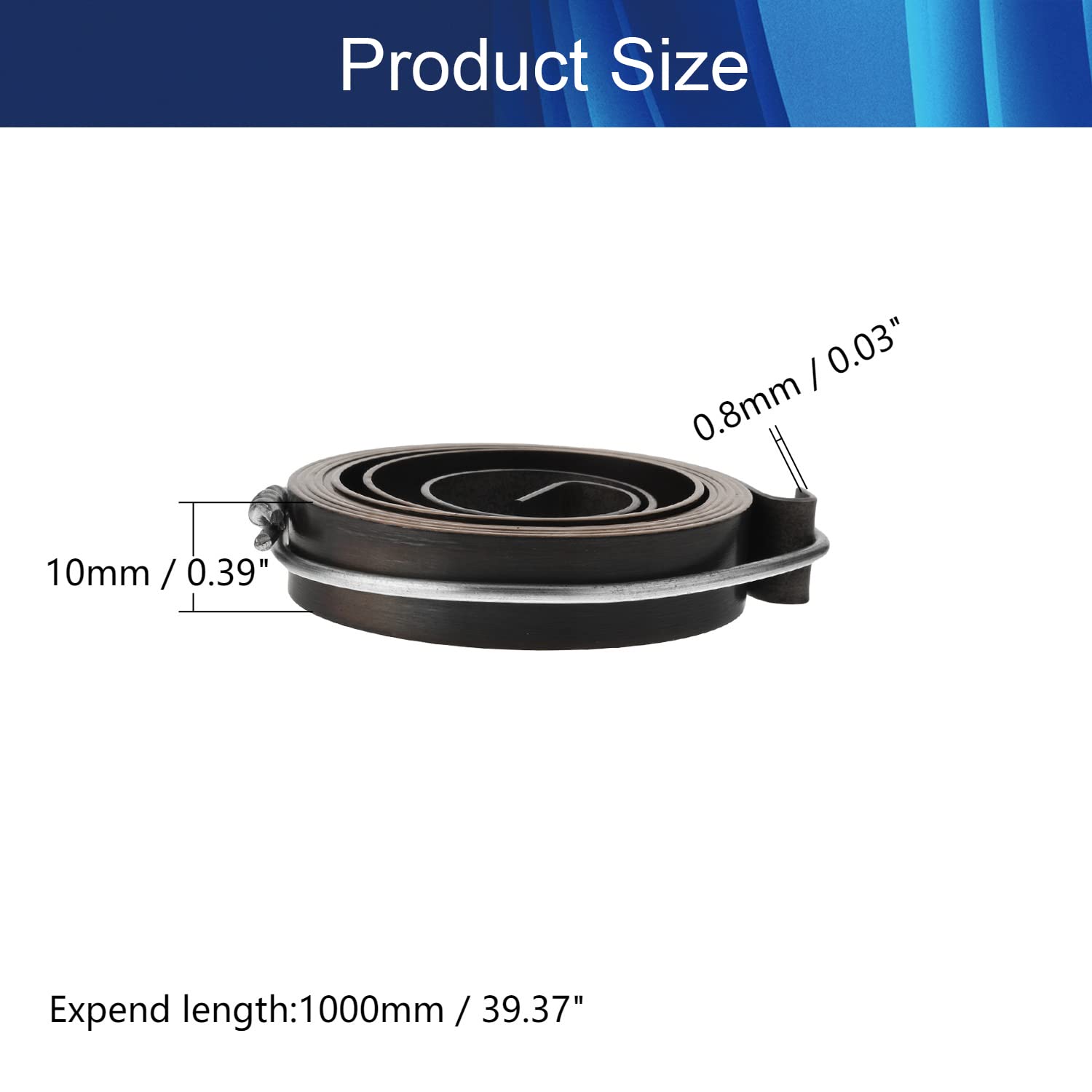 Drill Press Spring 0.8x10mm, 3.3 Ft Expand Length Coil Spring for Vacuum Cleaner Volume Tube - Perfect for Workshop Tools & Home Appliance Repairs