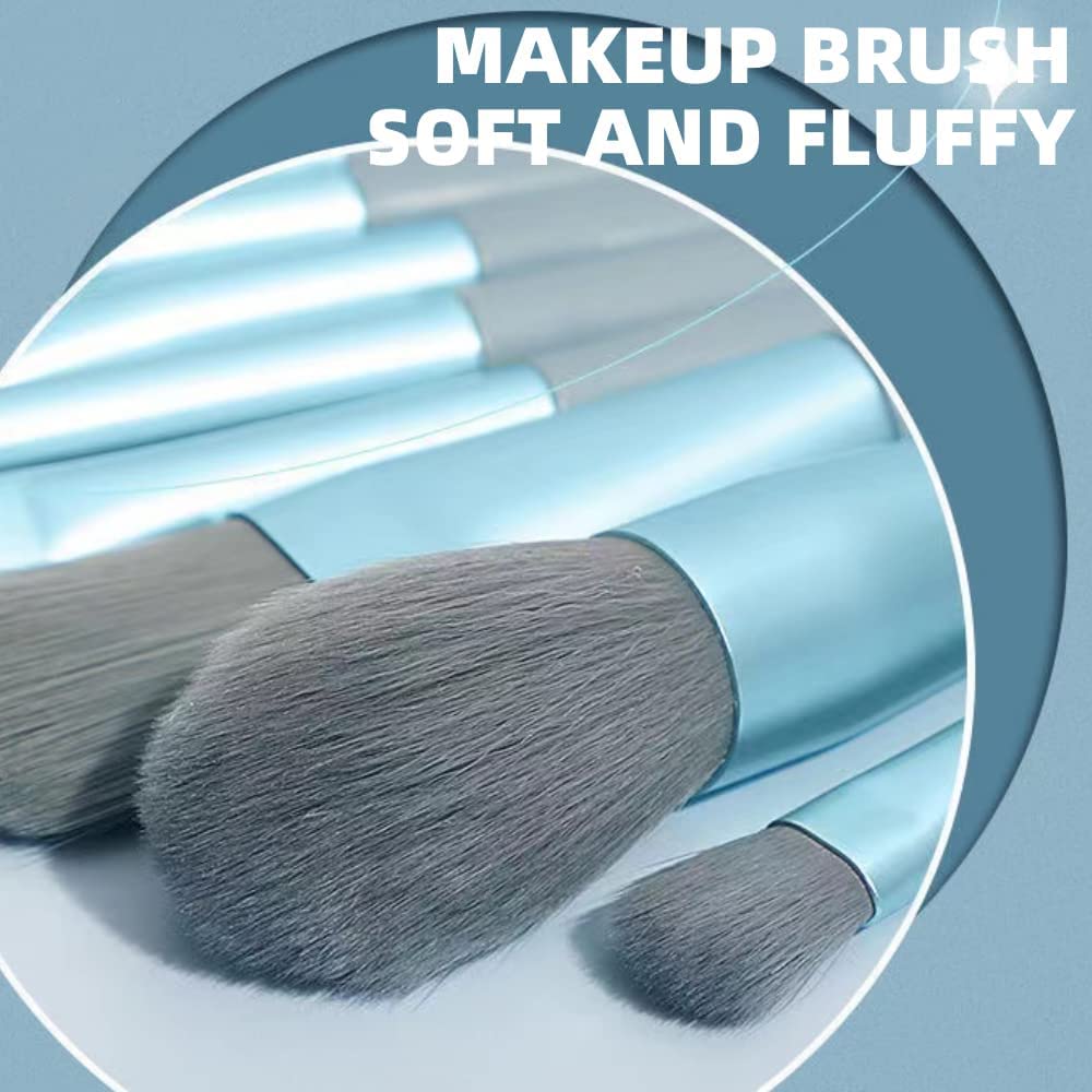 8 Piece Mini Travel Makeup Brush Set - Soft Concealer, Foundation & Eyeshadow Brushes for Women | Portable Beauty Tools with Eyelash Brush | Perfect for On-the-Go Makeup & Touch-Ups