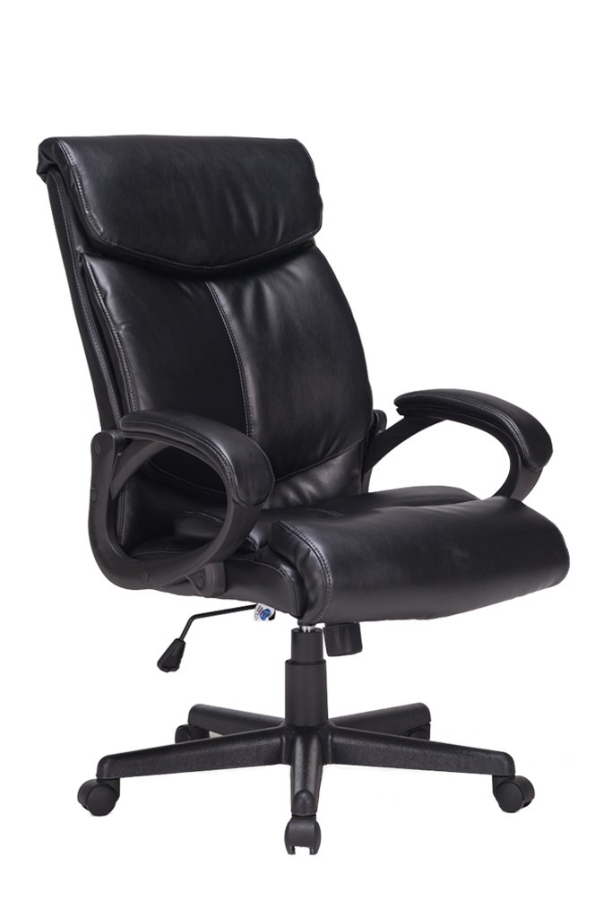 Premium VIVA OFFICE Bonded Leather High Back Swivel Chair - Thick Padded Ergonomic Backrest & Seat - Perfect for Home Office, Executive Desk & Conference Rooms