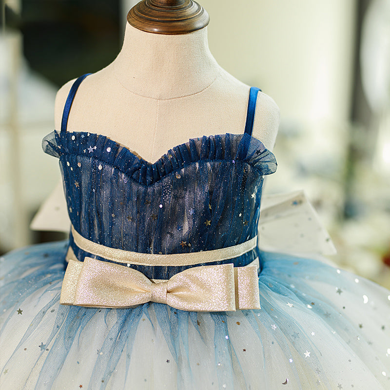Starry Sky Princess Dress for Baby Girls - Toddler Birthday Party Gown for Prom, Cake Smash & Special Occasions