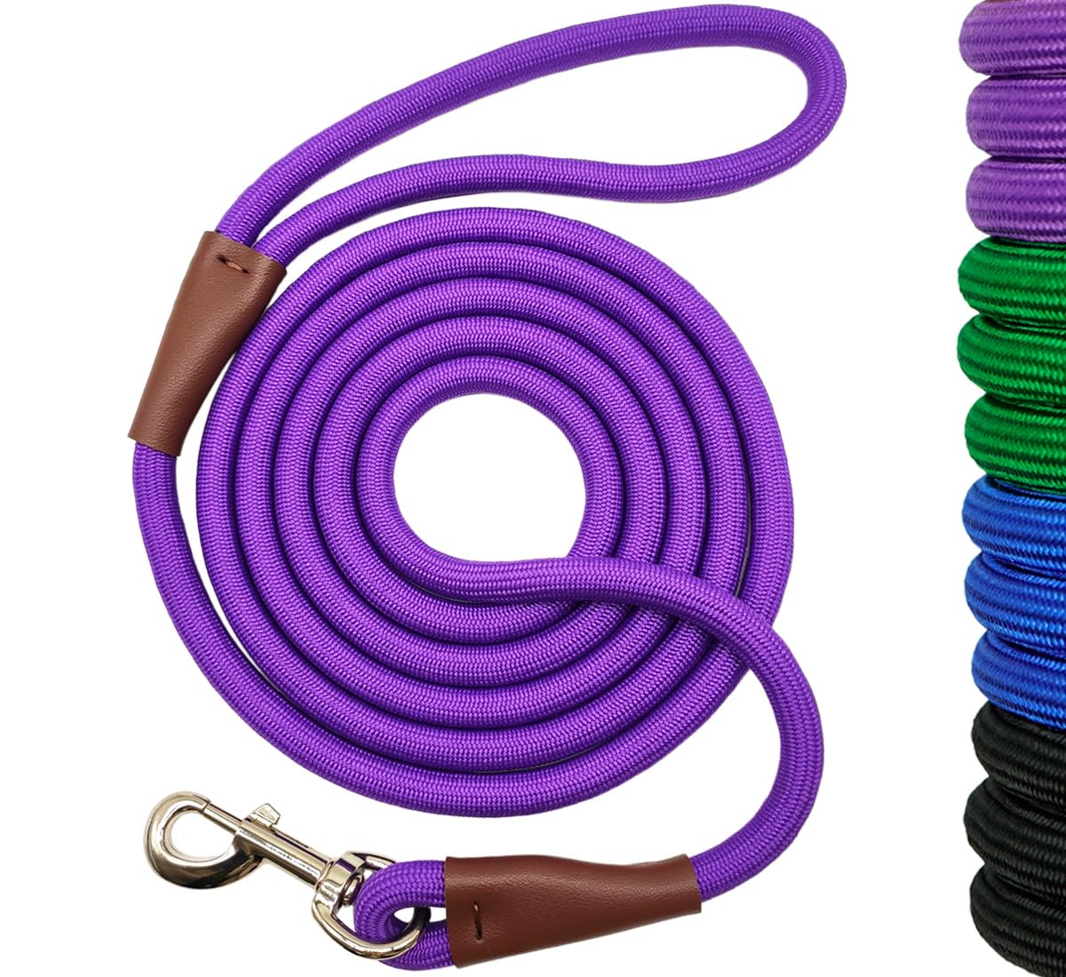 **6 FT/8 FT/10 FT Heavy Duty Nylon Rope Dog Leash - 1/2