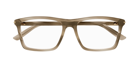 Gucci GG1445O 007 Havana Clear Rectangular Men's Eyeglasses - Stylish Prescription Glasses for Men, Lightweight Acetate Frame with UV Protection - Perfect for Office, Driving & Everyday Wear