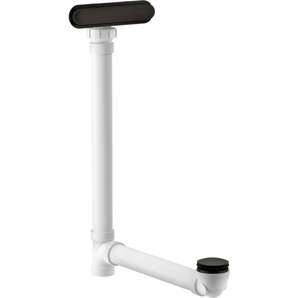KOHLER 7272-2BZ Clearflo Slotted Overflow Bath Drain with Toe-Tap Stopper - Oil-Rubbed Bronze Finish - Above or Through-the-Floor Installation - Perfect for Bathtub Drain Replacement & Bathroom Renovation Projects