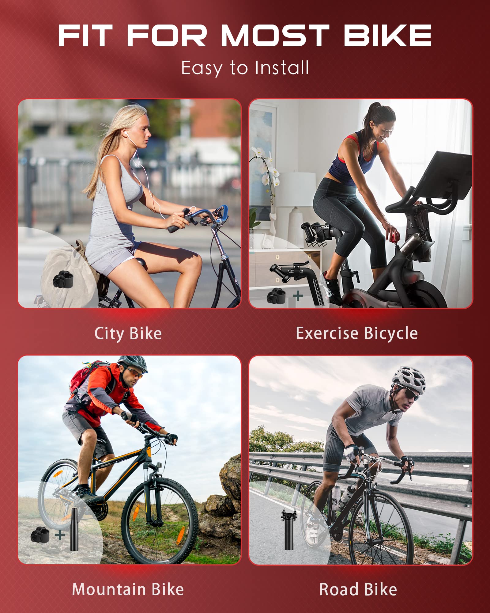Premium Oversized Noseless Bike Seat for Peloton Bike & Bike+ - Extra Wide Comfort Bicycle Saddle for Men & Women - Ideal Replacement for Exercise Bikes, E-Bikes & Cruisers - Perfect for Indoor Cycling, Long Rides & Pain Relief