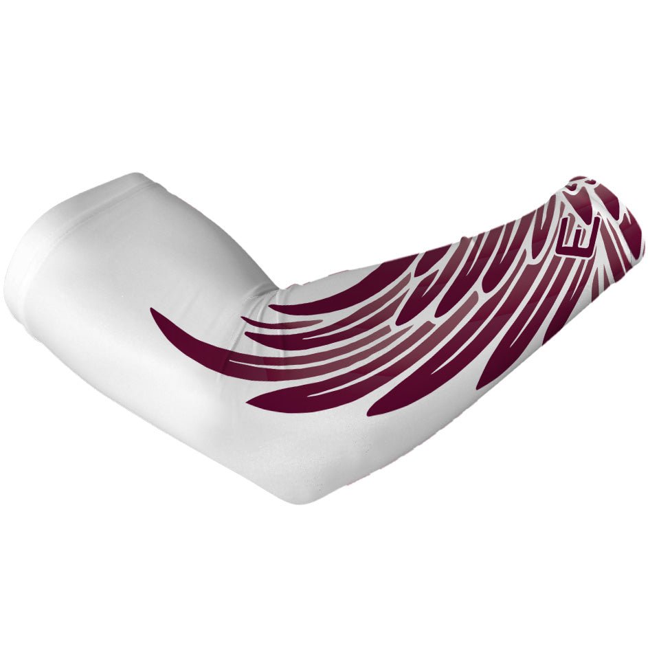 Maroon Arm Sleeves for Sports & Outdoor Activities - Breathable UV Protection Compression Sleeves for Basketball, Running, Cycling & Gym Workouts