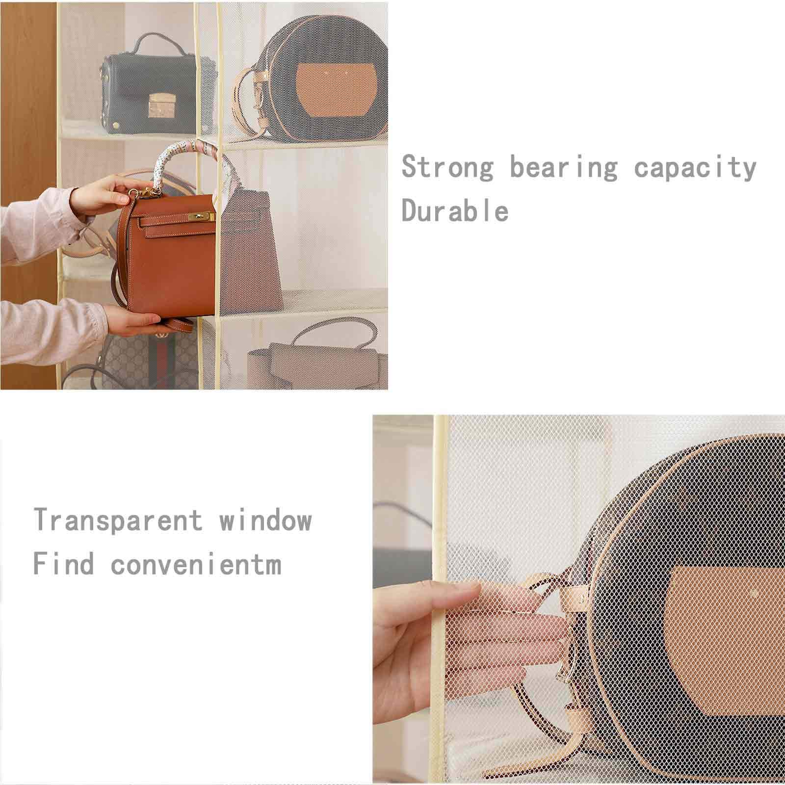 Foldable Hanging Storage Bags - Transparent Wall Mounted Closet Organizer for Clothes, Shoes & Accessories (2/3/4 Layers) - Perfect for Bedroom, Closet & Dorm Organization
