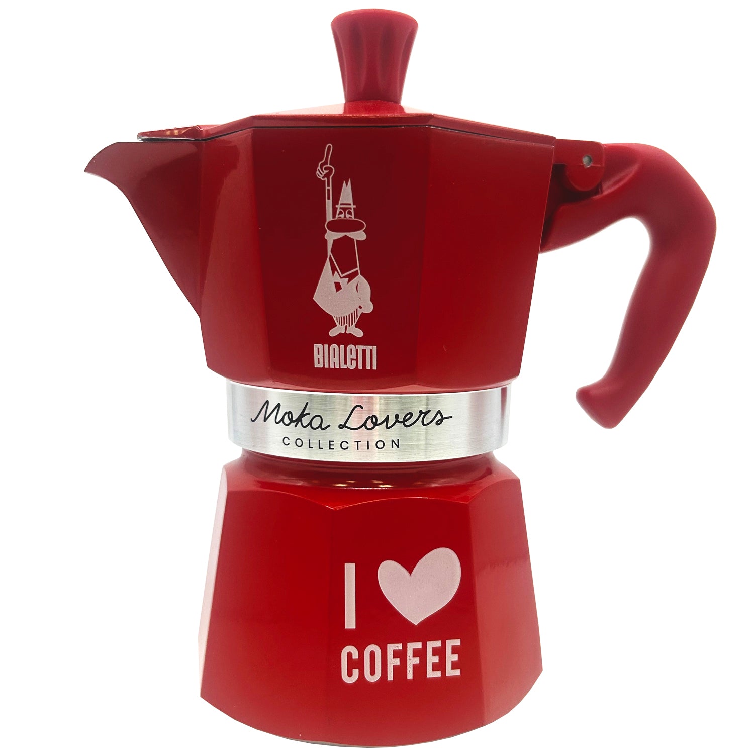 Bialetti Moka Express 3 Cup Stovetop Espresso Maker for Italian Coffee - Red | Perfect for Home, Office & Camping Brewing