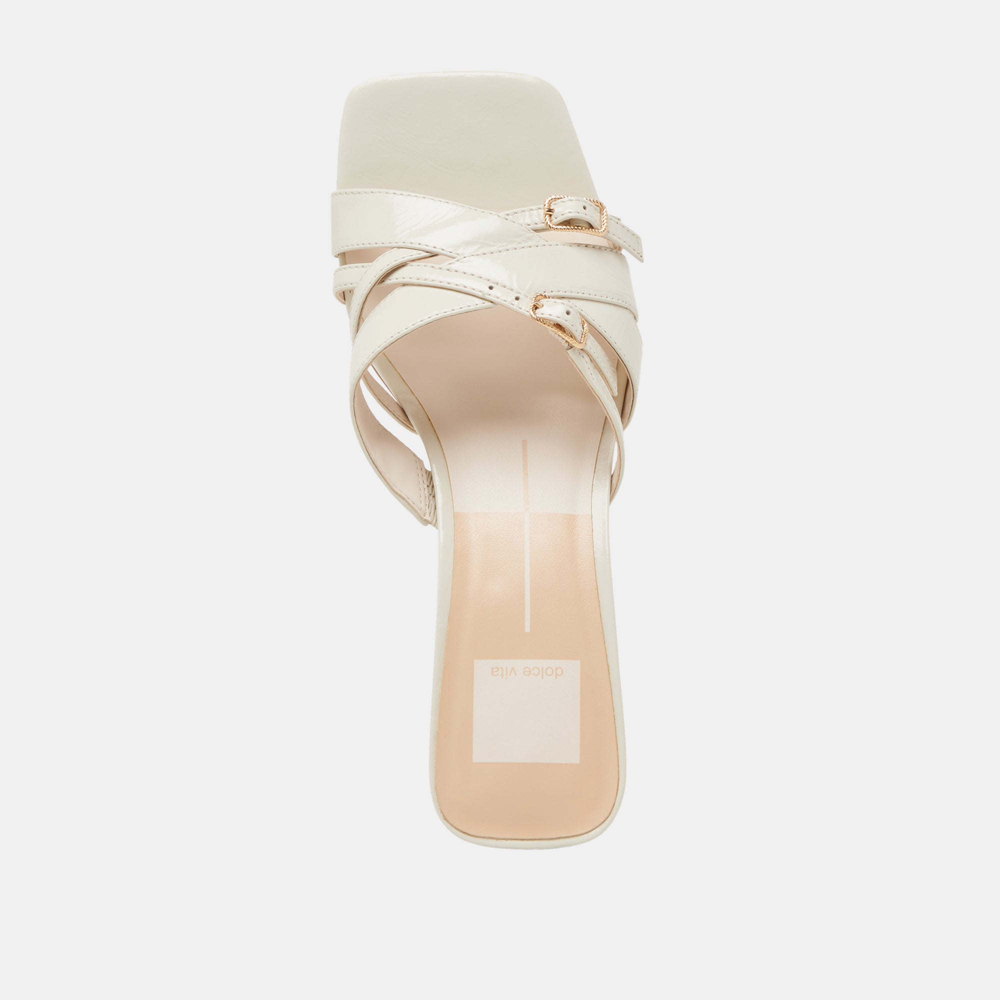BRYANT Women's Ivory Crinkle Patent Leather High Heels - Elegant Dress Shoes for Weddings, Parties & Formal Events
