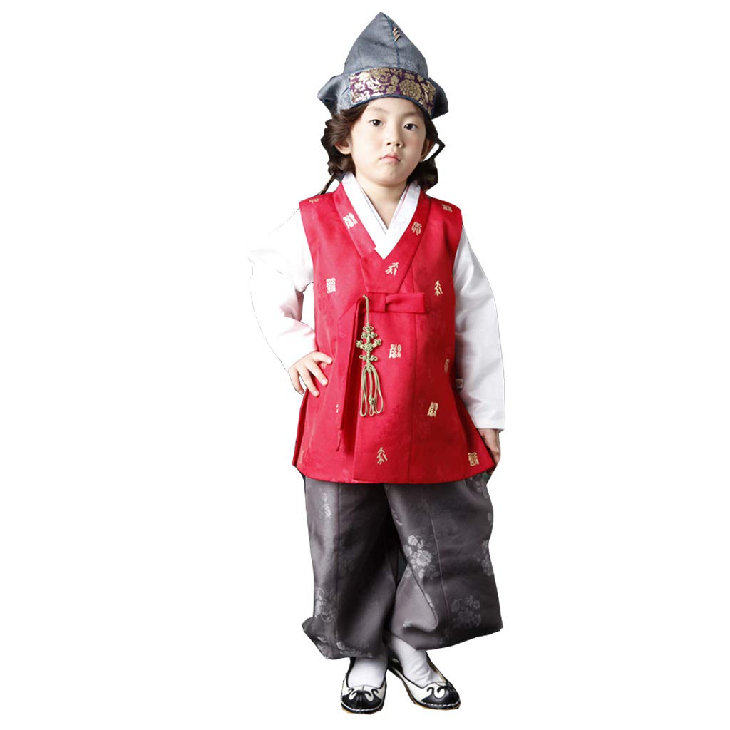 Korean Hanbok Traditional Outfit for Boys - Top, Vest & Pants Set | Baby & Toddler Korean Costume for Birthday, New Year, Thanksgiving & Festivals (CB1905) | Perfect for Cultural Events, Photo Shoots & Holiday Celebrations