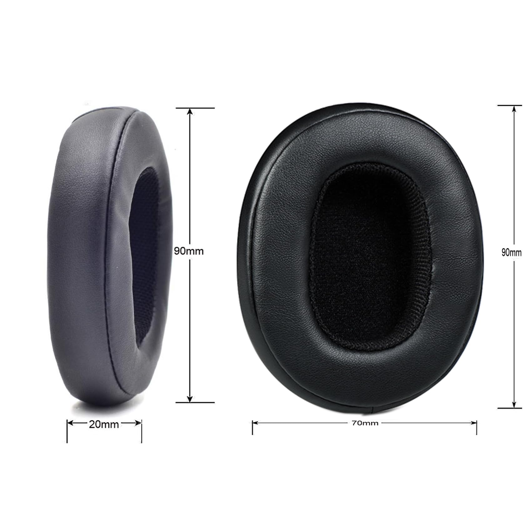Replacement Ear Pads Cushion for Skullcandy Crusher Wireless/ANC/Evo & Hesh 3/EVO/ANC Headphones - Soft Memory Foam Ear Cups Cover (Black) - Perfect for Gaming, Music & Long Wear Comfort