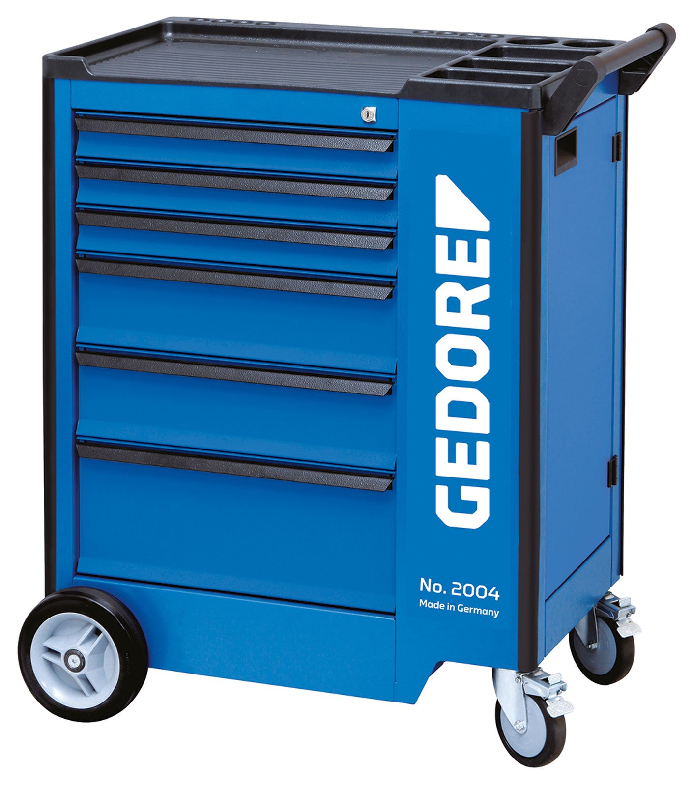 GEDORE 2004 0321 Professional 6-Drawer Tool Trolley - Heavy Duty Rolling Tool Cart for Mechanics & Workshop Organization