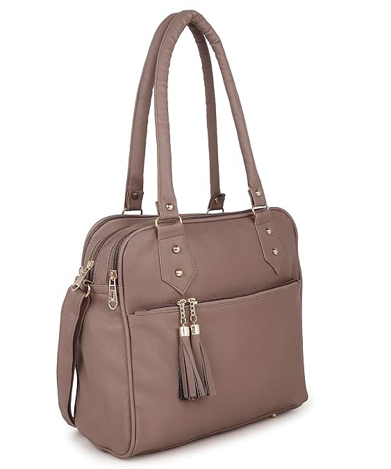 Stylish Women's Canvas Satchel Bag with Zip Pocket - Durable Tote Handbag for Office, Work & School | Perfect for Professional Women & College Girls