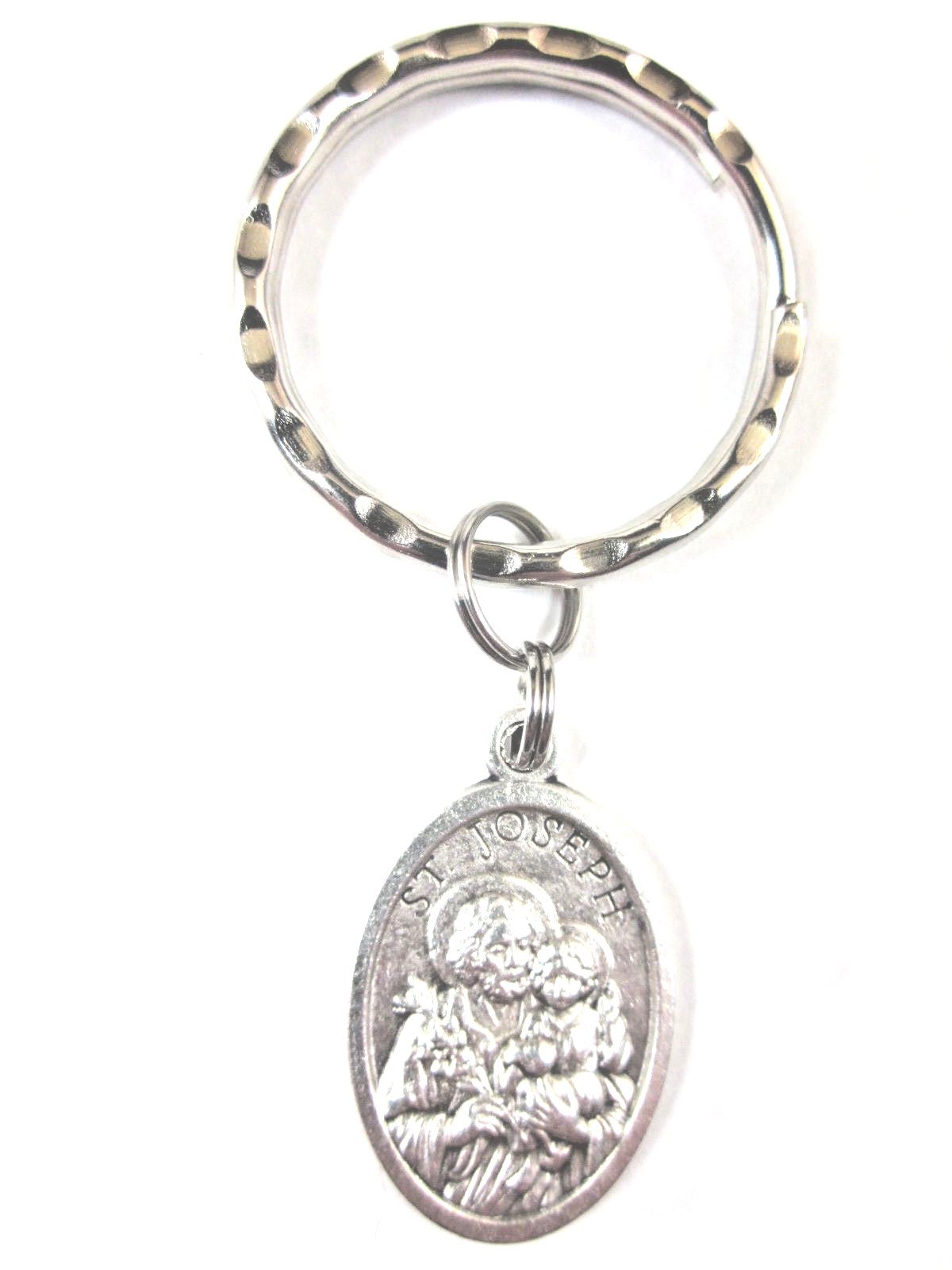 St. Joseph Pray for Us Medal - Italian Religious Keychain with Gift Box & Prayer Card - Perfect for Baptism, First Communion & Confirmation Gifts