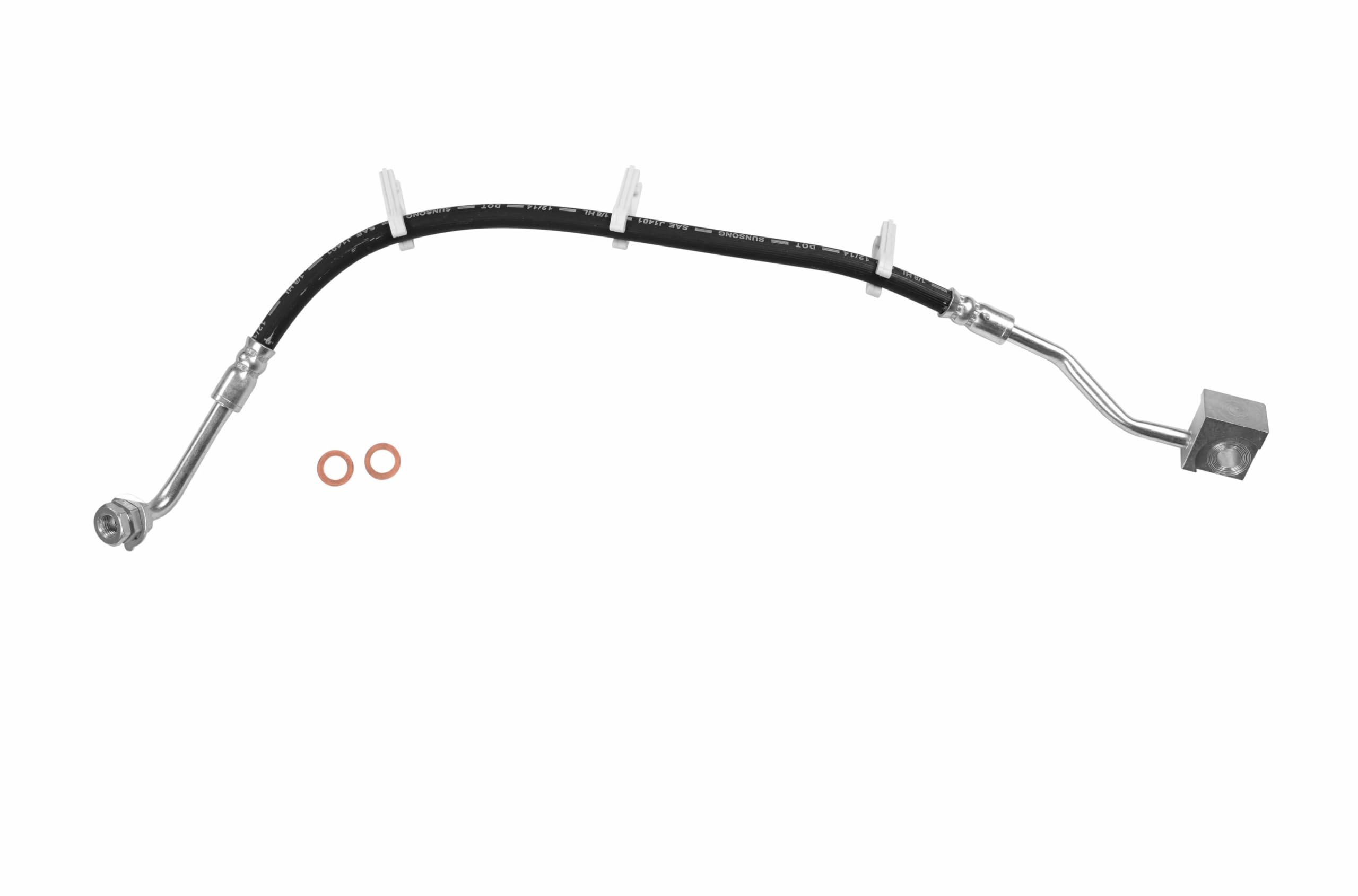 Sunsong 2201213 Brake Hydraulic Hose - High Performance Replacement Hose for Cars & Trucks - Perfect for Brake System Repair and Maintenance