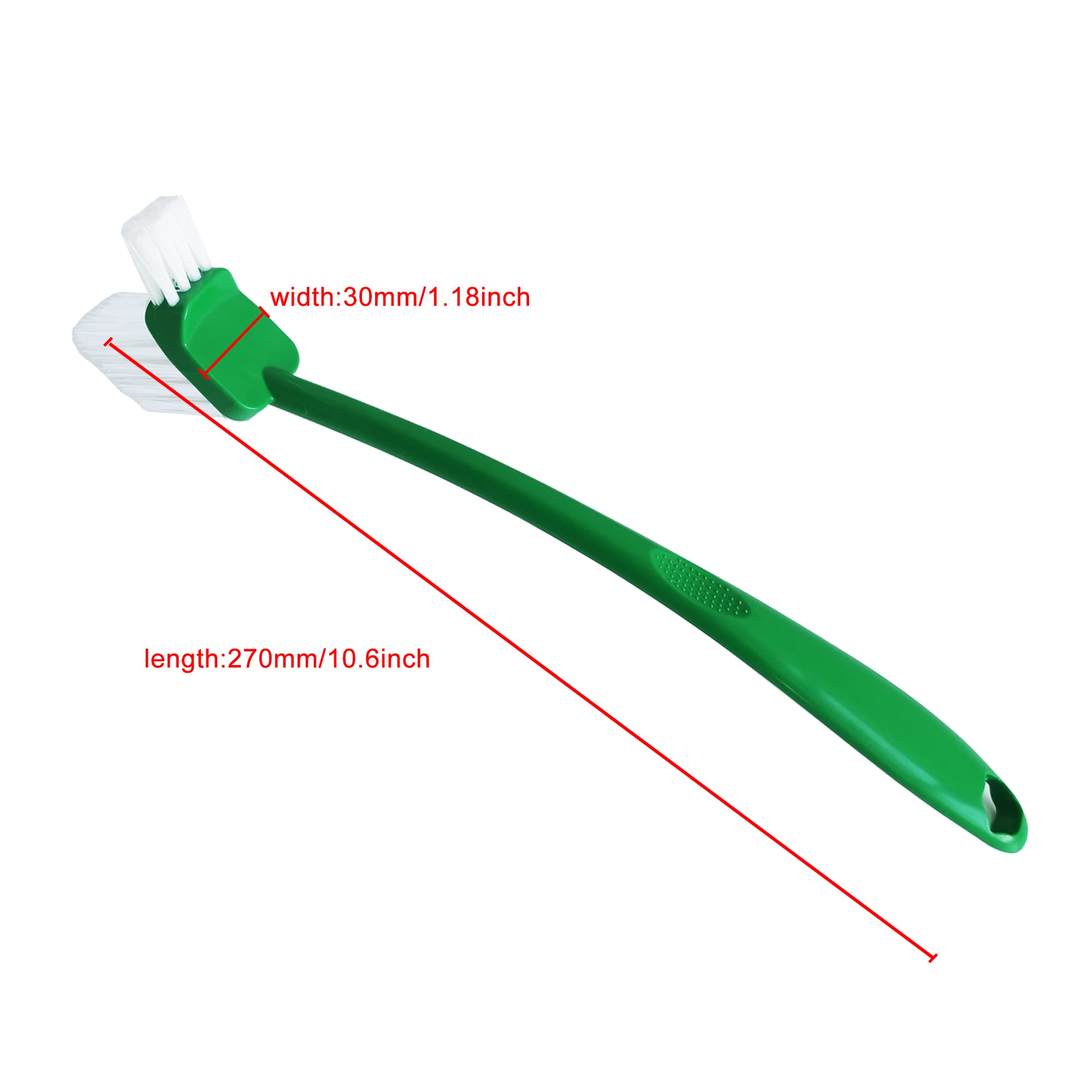 **2-Pack Kitchen Cleaning Brush with Curved Long Handle - Perfect for Juicers, Air Fryers & Ovens - Durable Scrub Brush for Cooking Appliances (Ideal for Deep Cleaning & Hard-to-Reach Areas)**