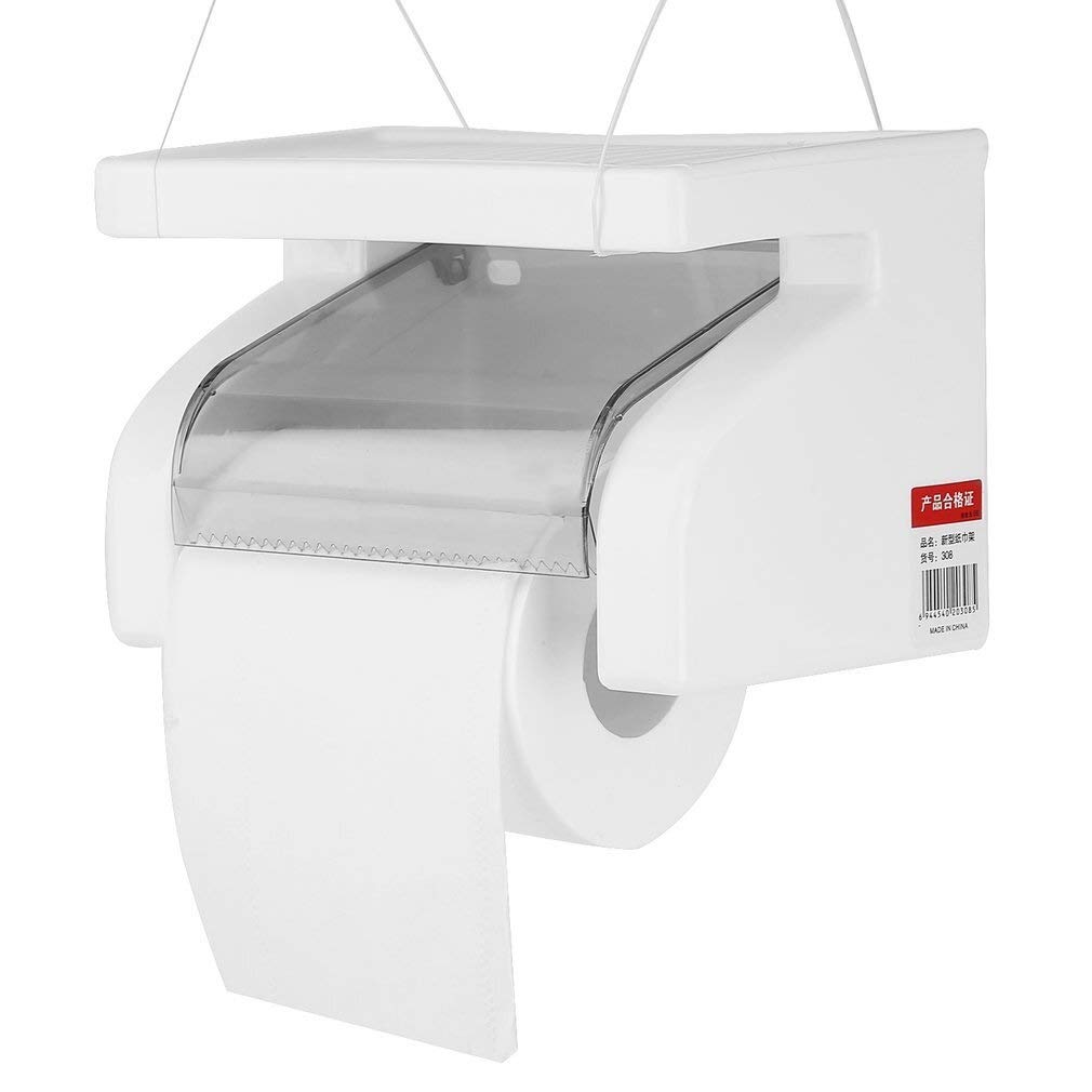 Durable Plastic Toilet Paper Holder - Bathroom Tissue Roll Dispenser with Wall Mount - Perfect for Home, Office, and RV Bathroom Organization
