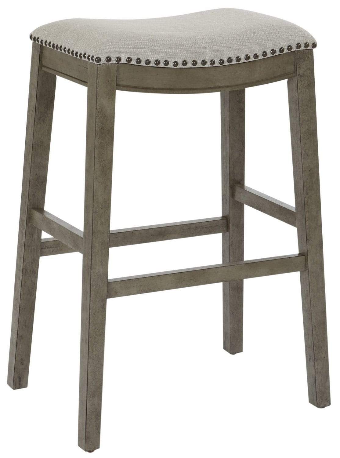 Office Star OSP Designs Saddle Stool 30 - 2 Pack Adjustable Height Ergonomic Stool [MET4330AG GRY] - Perfect for Office, Home & Salon Use