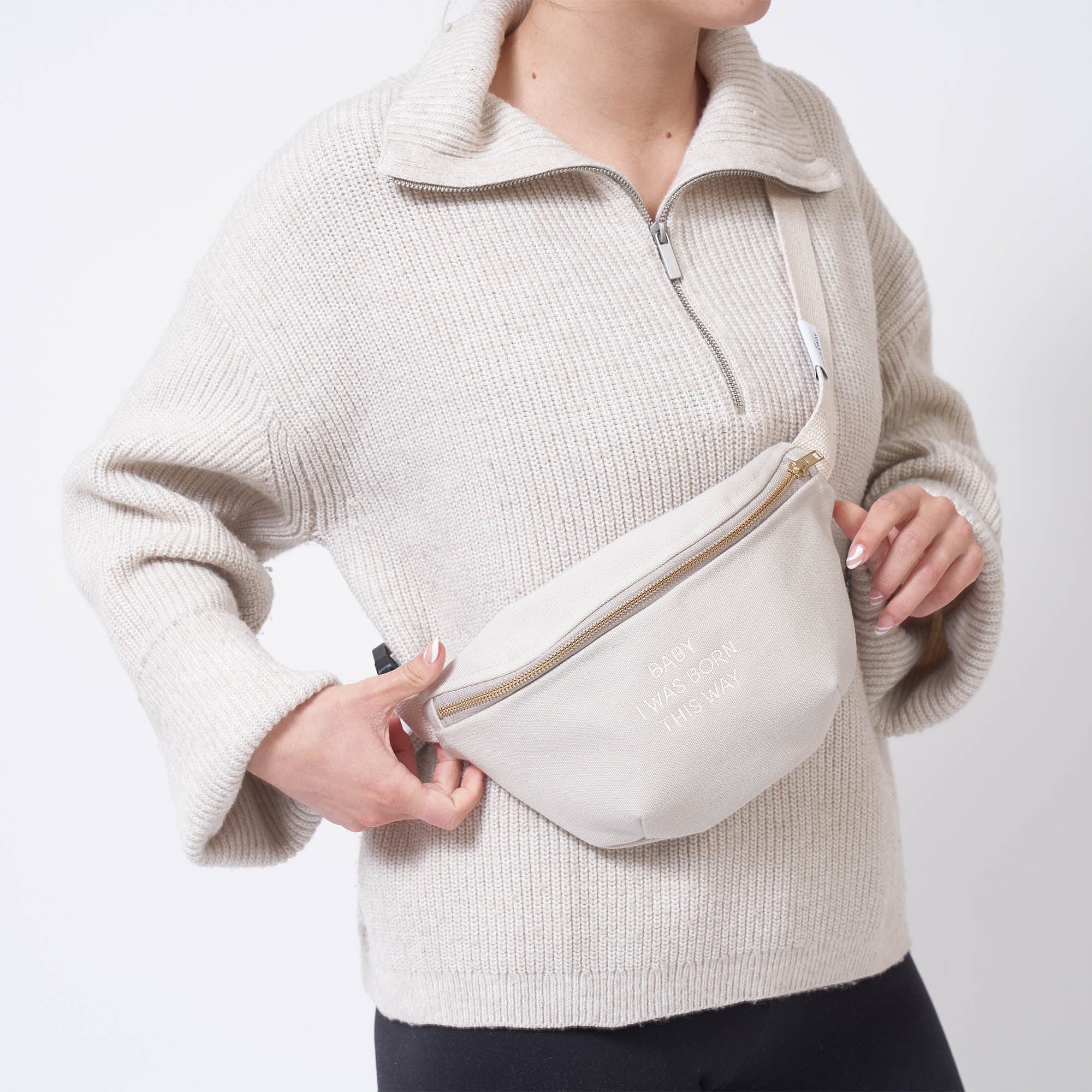 Natural Cotton Canvas Bum Bag - Pride Edition | Waterproof Waist Pack for Travel, Hiking & Festivals | LGBTQ+ Pride Accessories