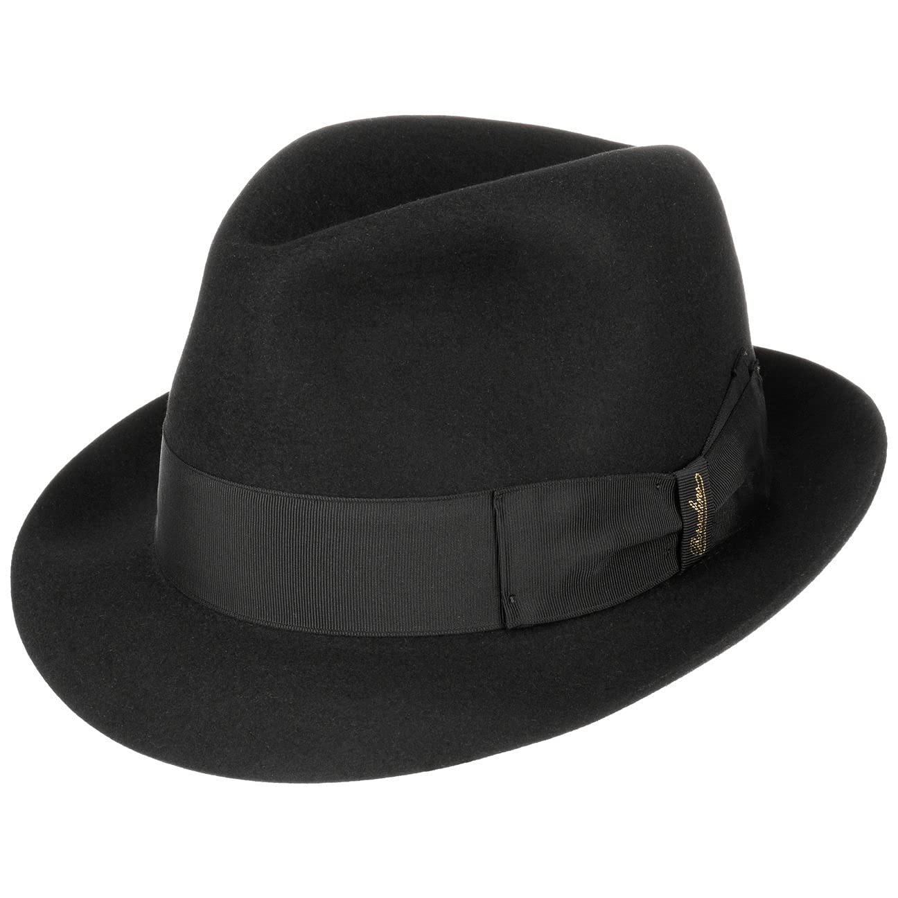 Borsalino Francesco Fur Felt Fedora Hat for Men - Elegant Formal Wear
