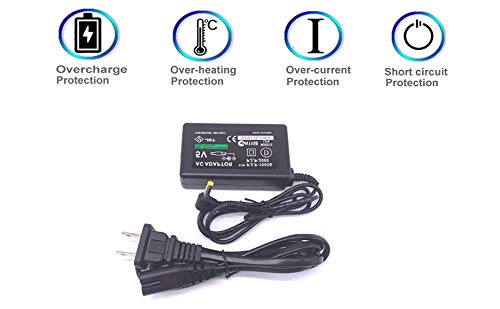 Original AC Adapter Power Supply Cord for PSP 1000/2000/3000 - Replacement Charger Cable with Fast Charging - Perfect for Gaming, Travel & Home Use