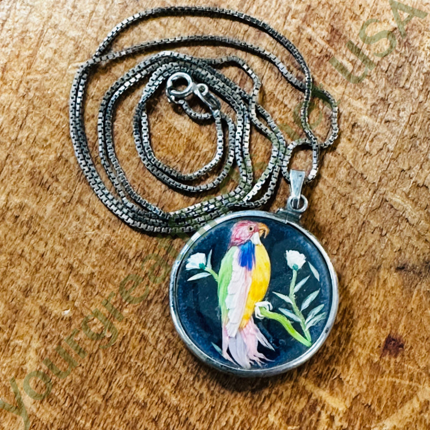 Victorian Sterling Silver Double Sided Bird Feather Pendant Necklace - Elegant Jewelry for Women, Perfect Gift for Birthday, Anniversary & Special Occasions