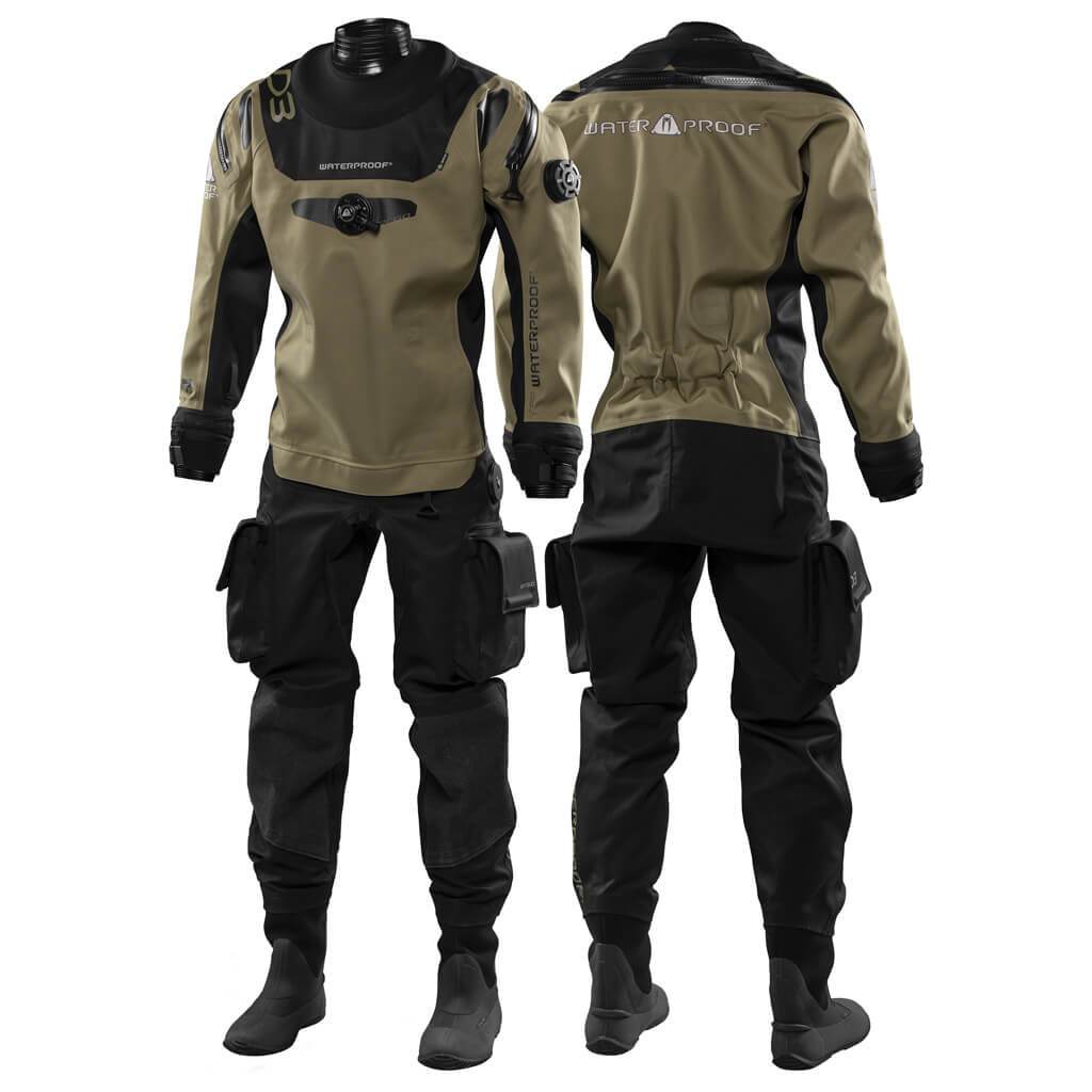 Waterproof D3 Ergo Men's Dry Suit - Professional Scuba Diving & Kayaking Gear for Extreme Water Sports