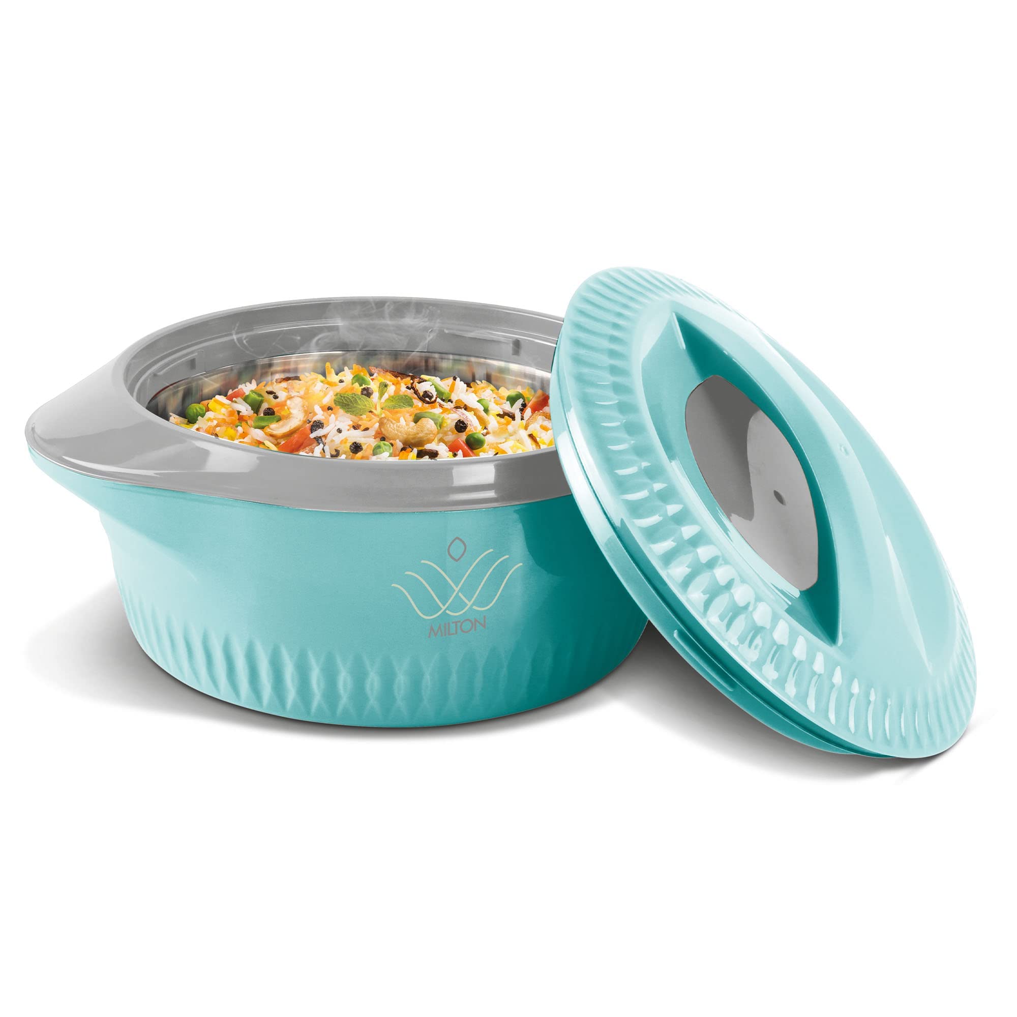 MILTON Royal 1000 Double Wall Stainless Steel Insulated Casserole - 830ml Blue | Keeps Food Hot & Fresh for 8-10 Hours | Perfect for Roti, Biryani, Curries & Indian Cuisine | Ideal for Picnics, Parties & Family Gatherings