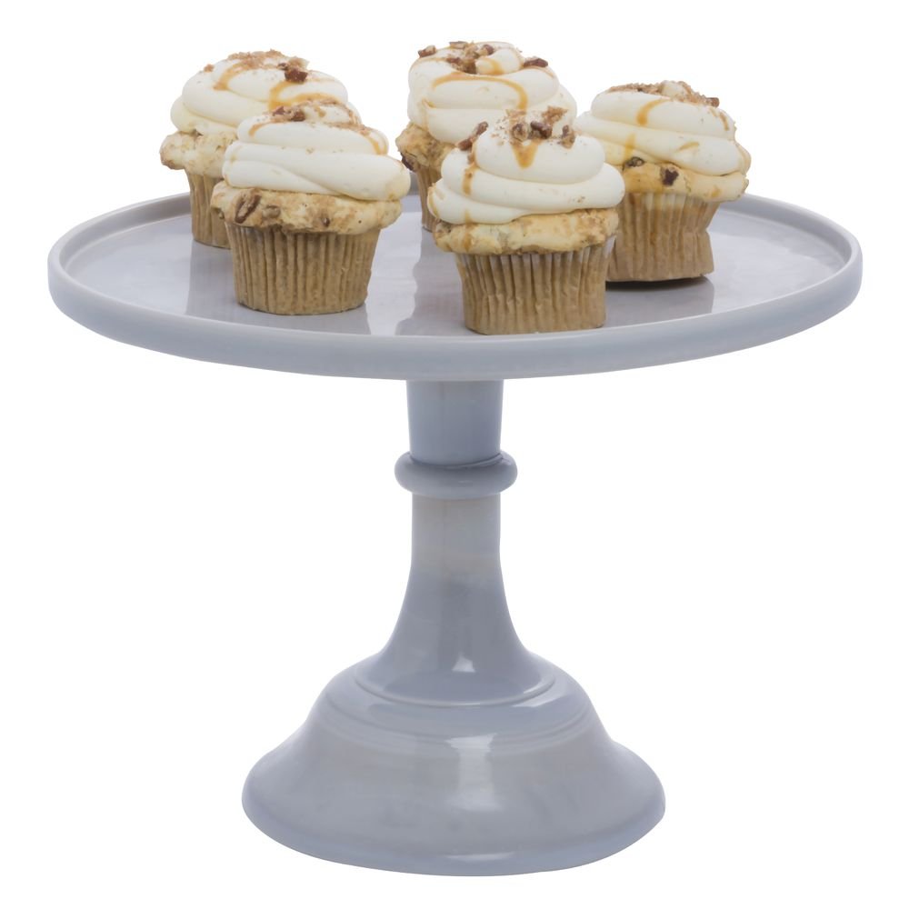 12 Inch Mosser Glass Marble Cake Plate - Elegant Serving Dish for Desserts, Wedding Cakes & Party Display