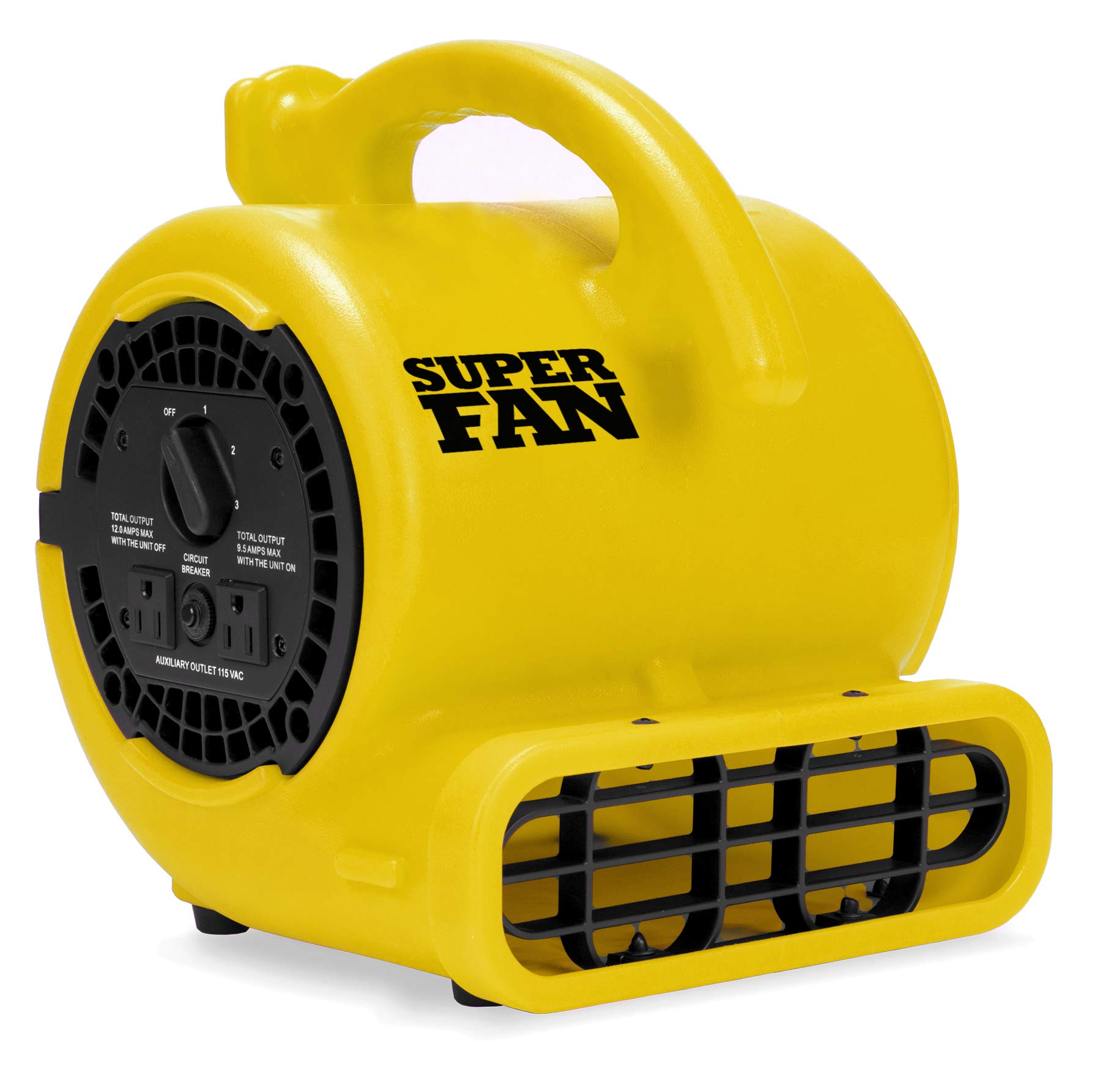 Super Powerful High Velocity Floor Fan - Personal & Portable Air Mover for Home, Office, Gym | Fast Cooling with 3 Speed Settings | Ideal for Indoor, Outdoor, Bedroom & Workspace (Yellow)