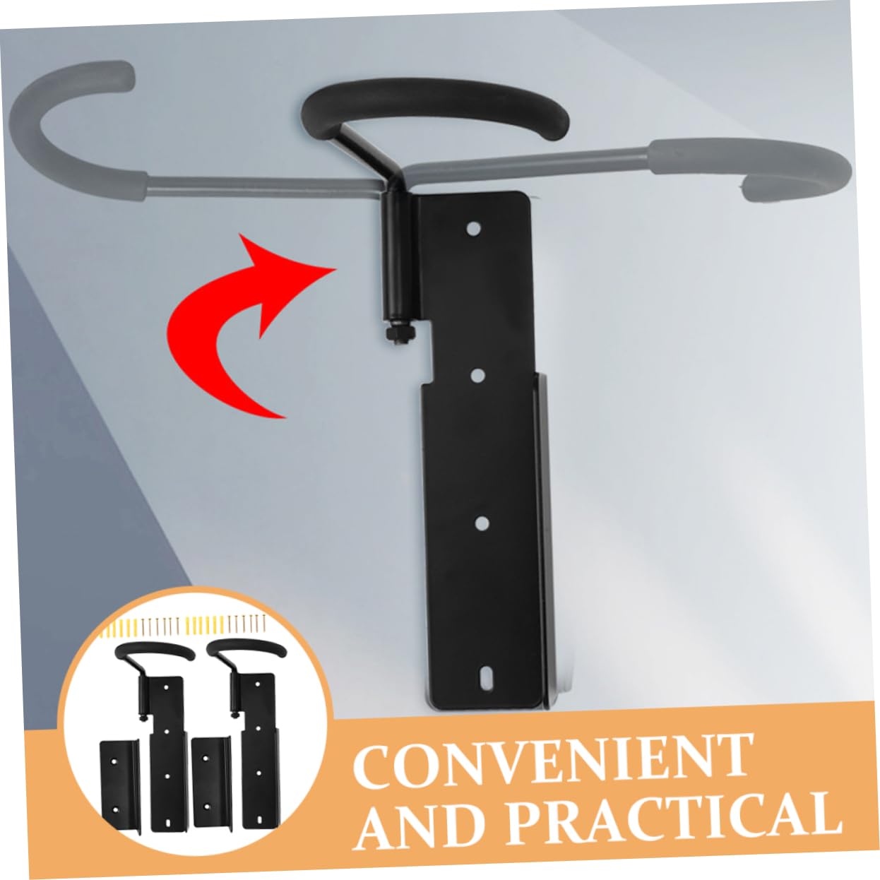 Outanaya 2-Pack Bike Wall Mount Rack - Heavy Duty Bicycle Storage Hanger for Garage, Secure & Sturdy Bike Holder - Perfect for Garage Organization & Space Saving Bike Storage