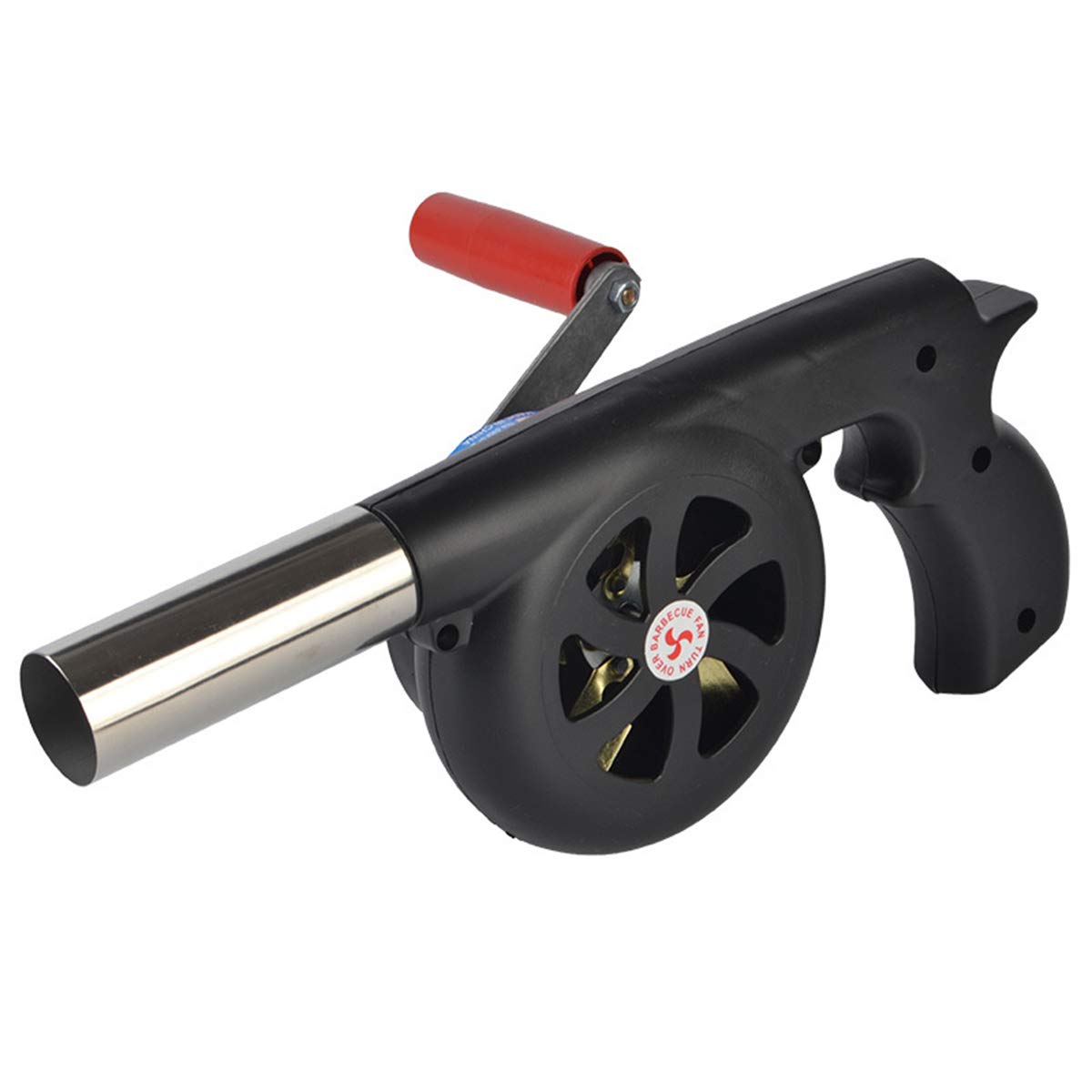 Manual Hand Crank Air Blower for Outdoor Camping, BBQ Grill, Fire Pit Bellows, Hiking Picnic - Perfect for Charcoal, Wood Fires & Emergency Survival Kits