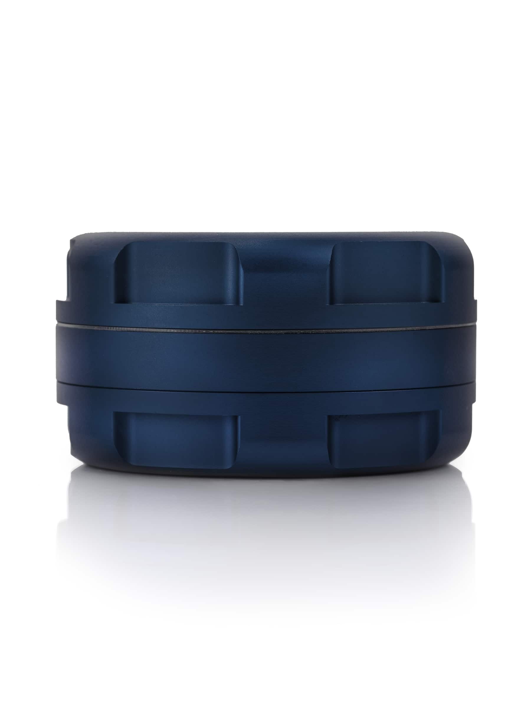 Premium GRAV 3-Piece Herb Grinder in Midnight Blue - Perfect for Grinding Herbs, Spices & Tobacco - Ideal for Home Use, Travel & Outdoor Activities