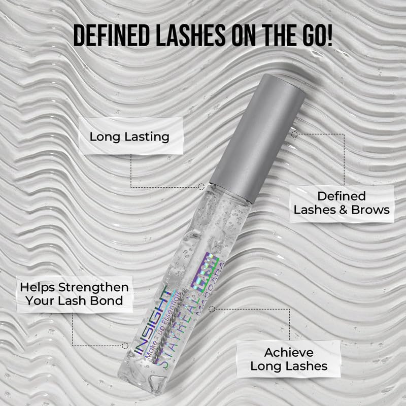 Insight Cosmetics Stay Real Lash Mascara - Transparent Mascara for Natural Look, Clear Gel Formula (10g) | Perfect for Everyday Wear, No Makeup Look & Sensitive Eyes