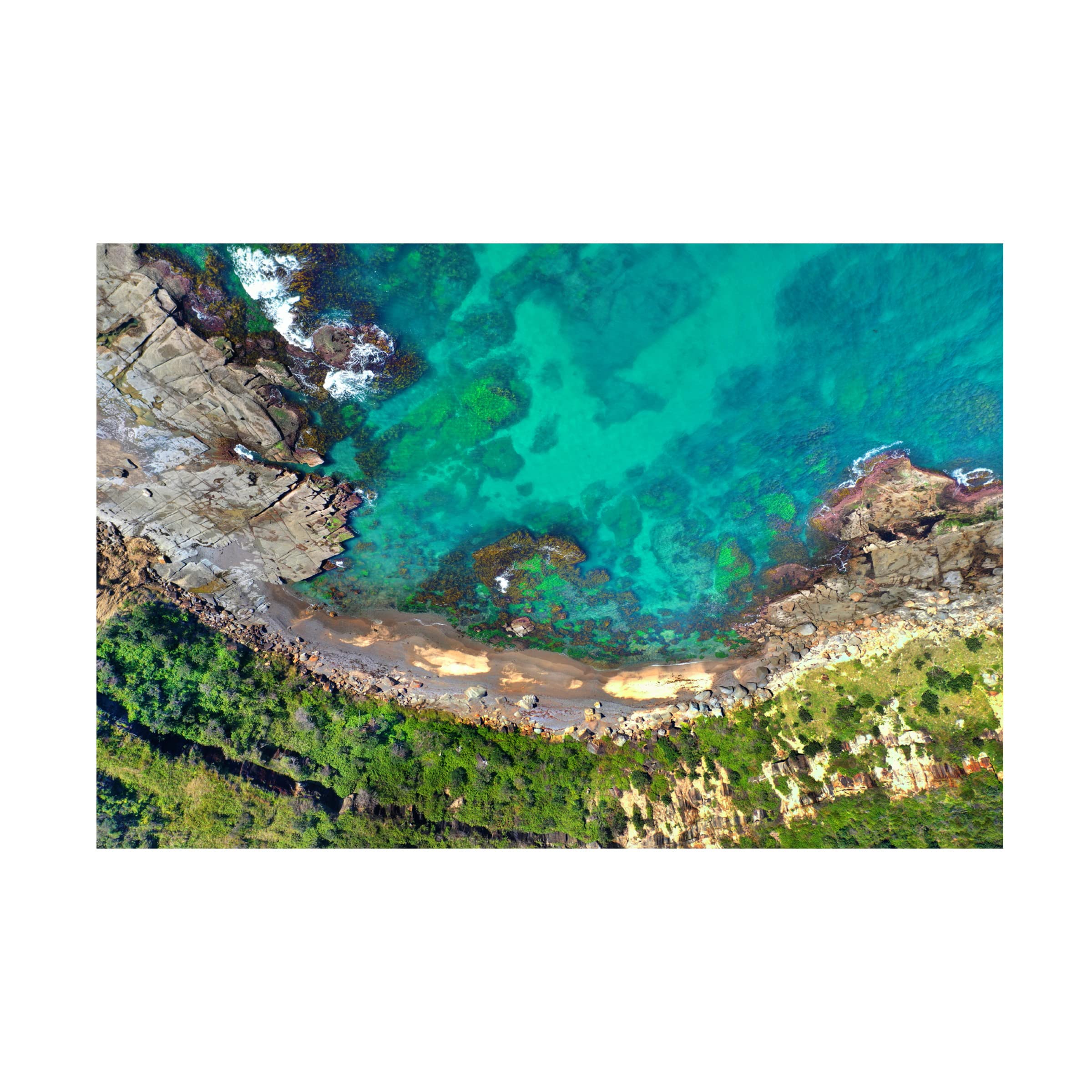 Trademark Fine Art 'From Above 2' Canvas Wall Art by Beata Czyzowska - Modern Abstract Landscape Painting for Living Room, Bedroom & Office Decor
