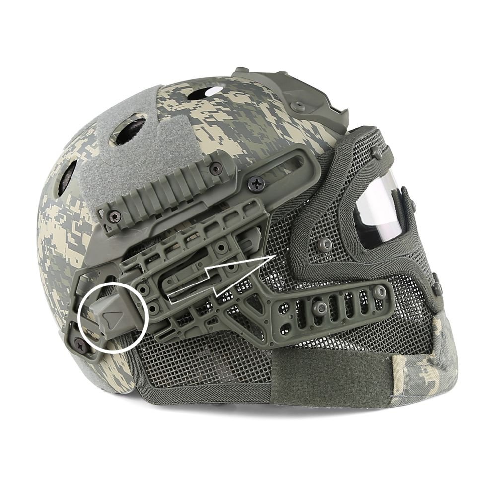 Tactical G4 Protective Helmet System with Goggles - Military Grade Airsoft Paintball Mask for Combat Training, Hunting & Outdoor Survival Gear | Perfect for Airsoft Battles, Paintball Games & Tactical Operations