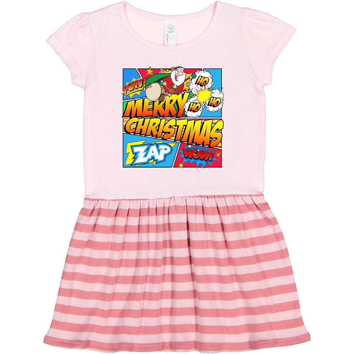 Inktastic Christmas Comic Book Toddler Dress - Festive Holiday Outfit for Baby Girls & Boys - Perfect for Family Photos, Parties & Holiday Celebrations