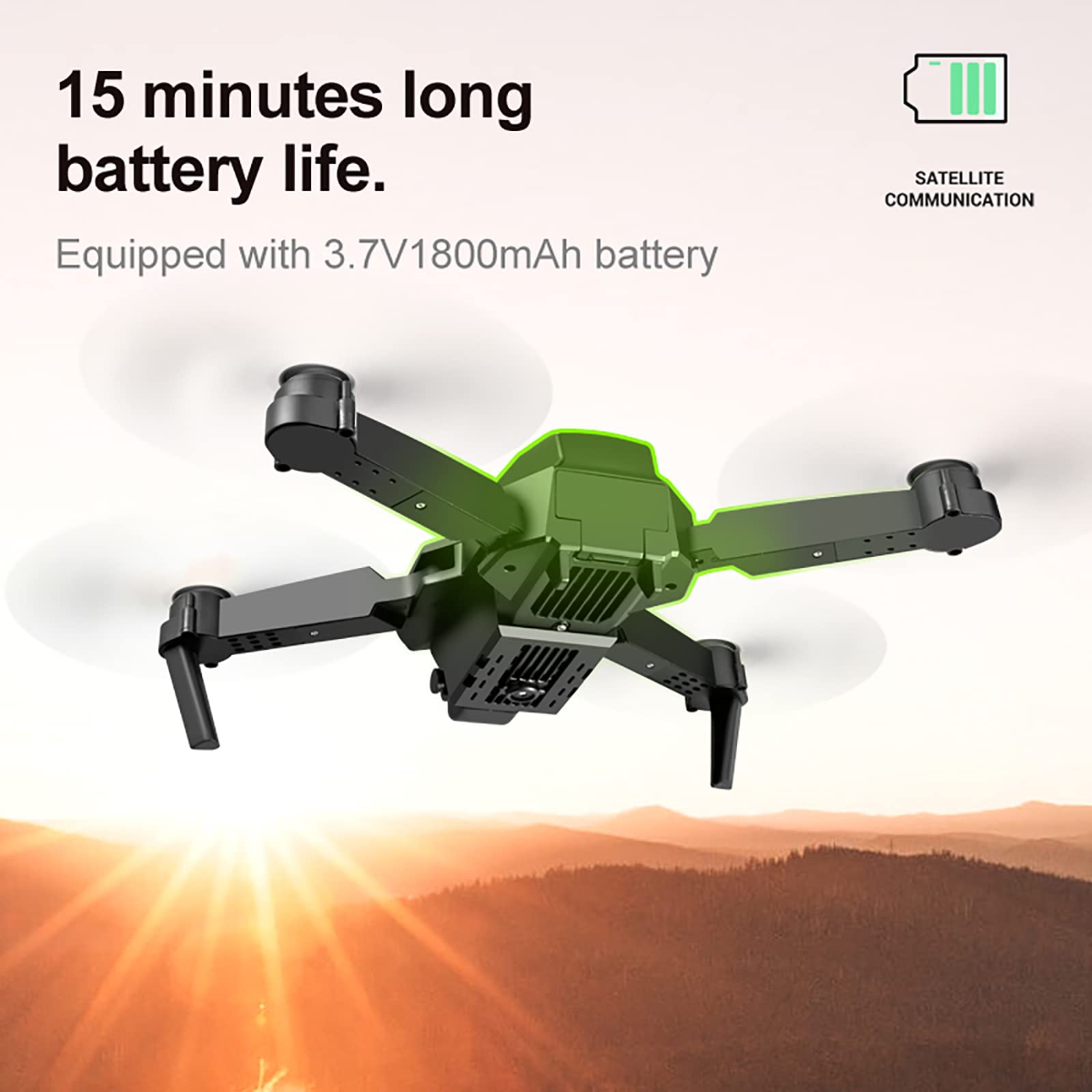 Foldable 4K FPV Mini Drone with Dual Camera, One-Click Takeoff/Landing, 3D Flip, Speed Adjustment - Perfect for Aerial Photography, Travel Vlogging & Outdoor Adventures