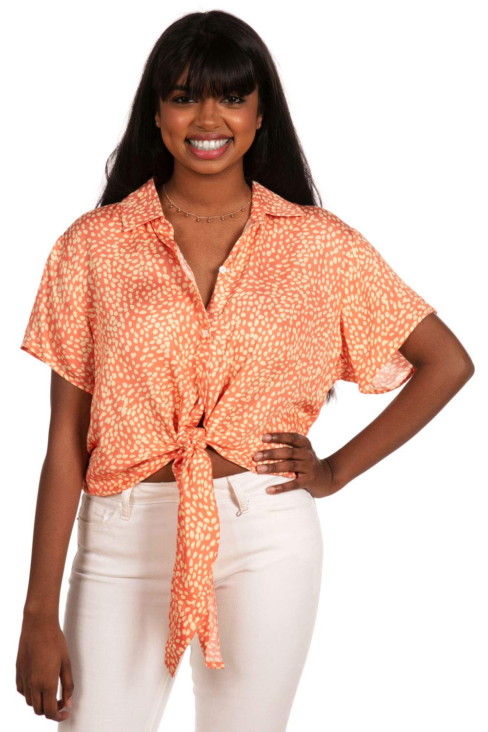 Women's Summer Tie Shirts - Stylish Patterned Blouses for Casual & Office Wear | Breathable & Comfortable Summer Tops for Women