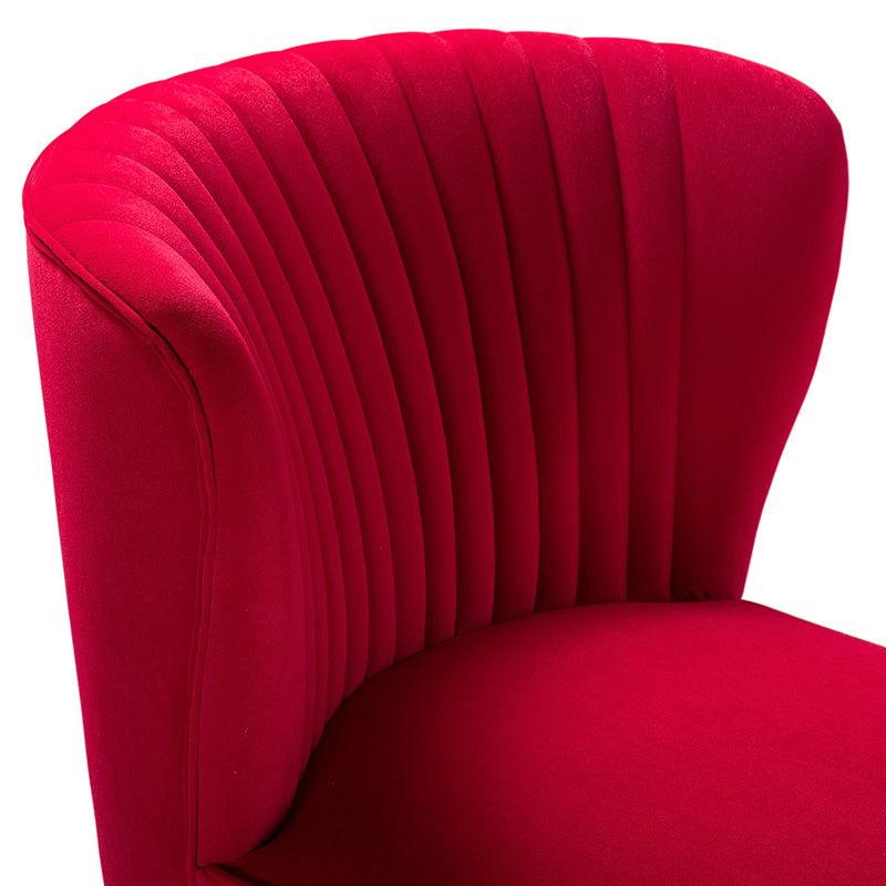 Lola Velvet Side Chair - Modern Upholstered Accent Chair for Living Room, Bedroom & Office - Soft Velvet Fabric with Sturdy Wooden Legs - Perfect for Dining, Lounge & Home Decor