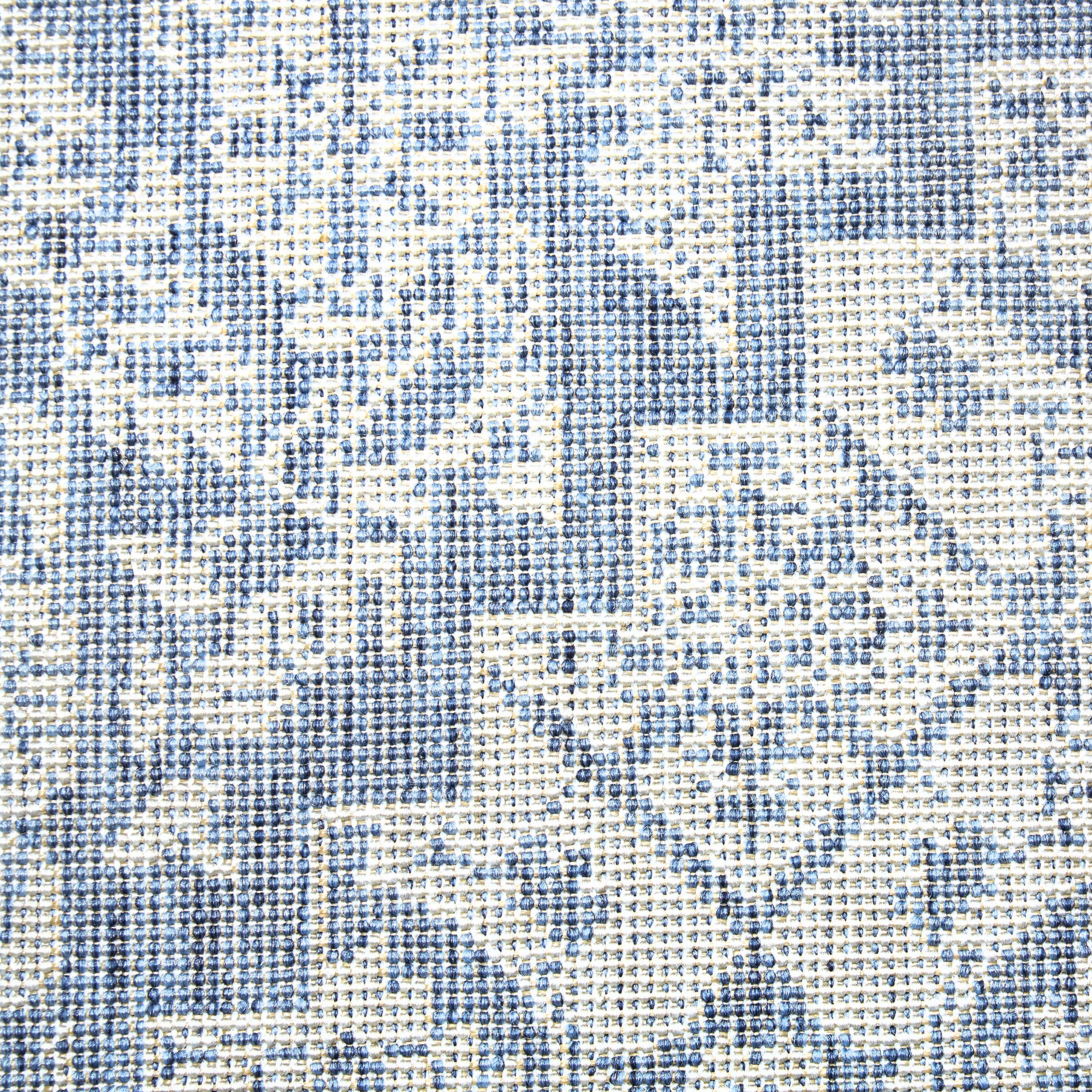 Nicole Miller New York Patio Country Dahlia Transitional Medallion Indoor/Outdoor Area Rug - Blue & Grey - 7'9