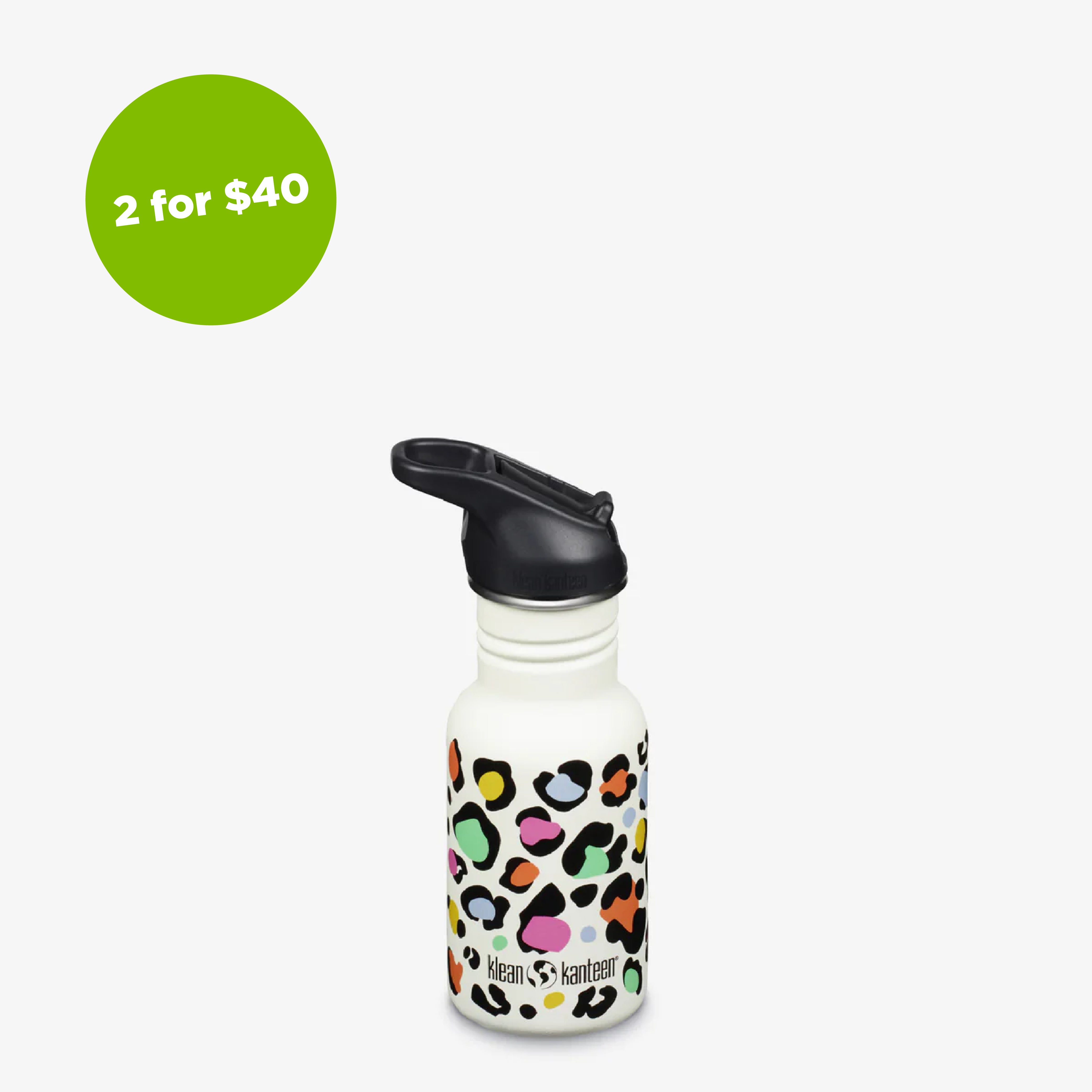 12 oz (355ml) Classic Kids Water Bottle with Flip Seal Sport Cap - Leak Proof, BPA Free, Ideal for School, Sports & Outdoor Activities
