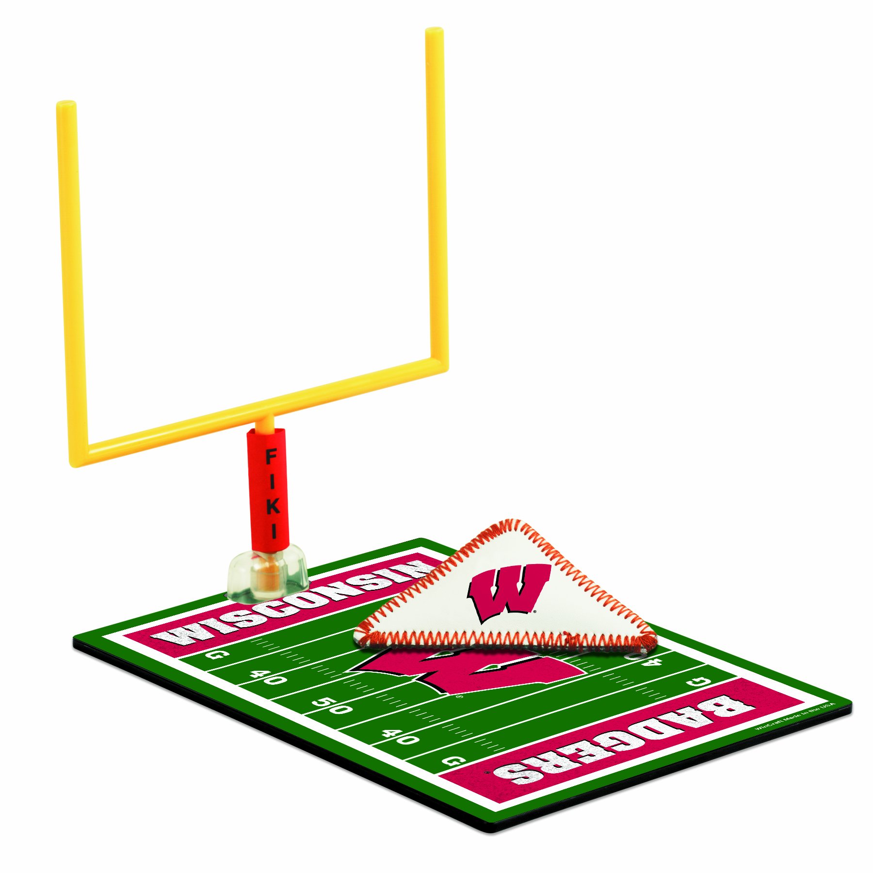 Official Wisconsin Badgers Tabletop Football Game - Portable Desktop Sports Game for Fans, Tailgating & Home Decor - Perfect for Game Nights, Parties & College Dorm Room Decor