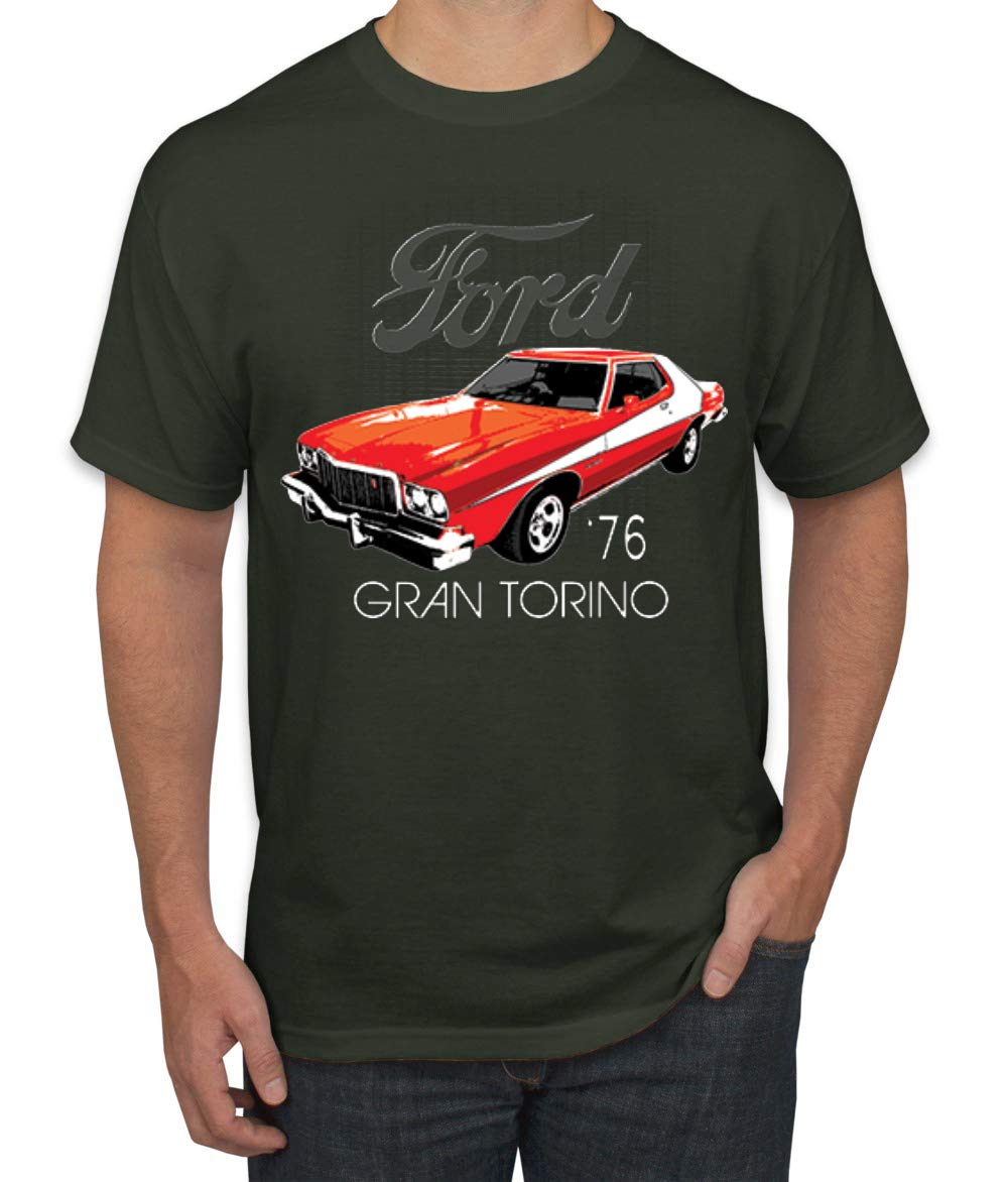 Vintage Ford '76 Gran Torino Classic Car Graphic T-Shirt for Men | Retro Muscle Car Tee | Perfect for Car Enthusiasts & Casual Wear
