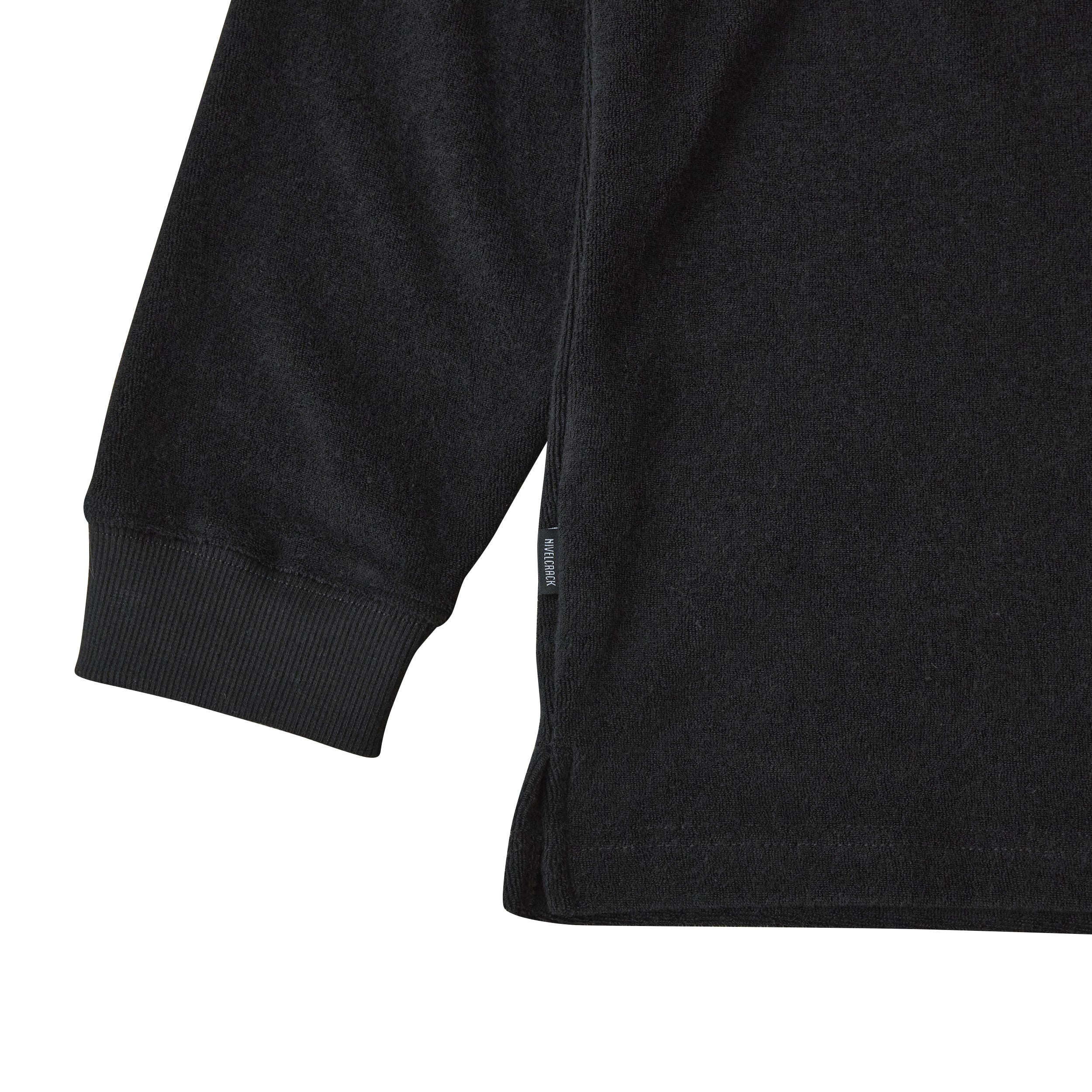 Nivelcrack Terry Drill Top for Women - Soft & Breathable Black Workout Shirt - Perfect for Yoga, Gym & Running